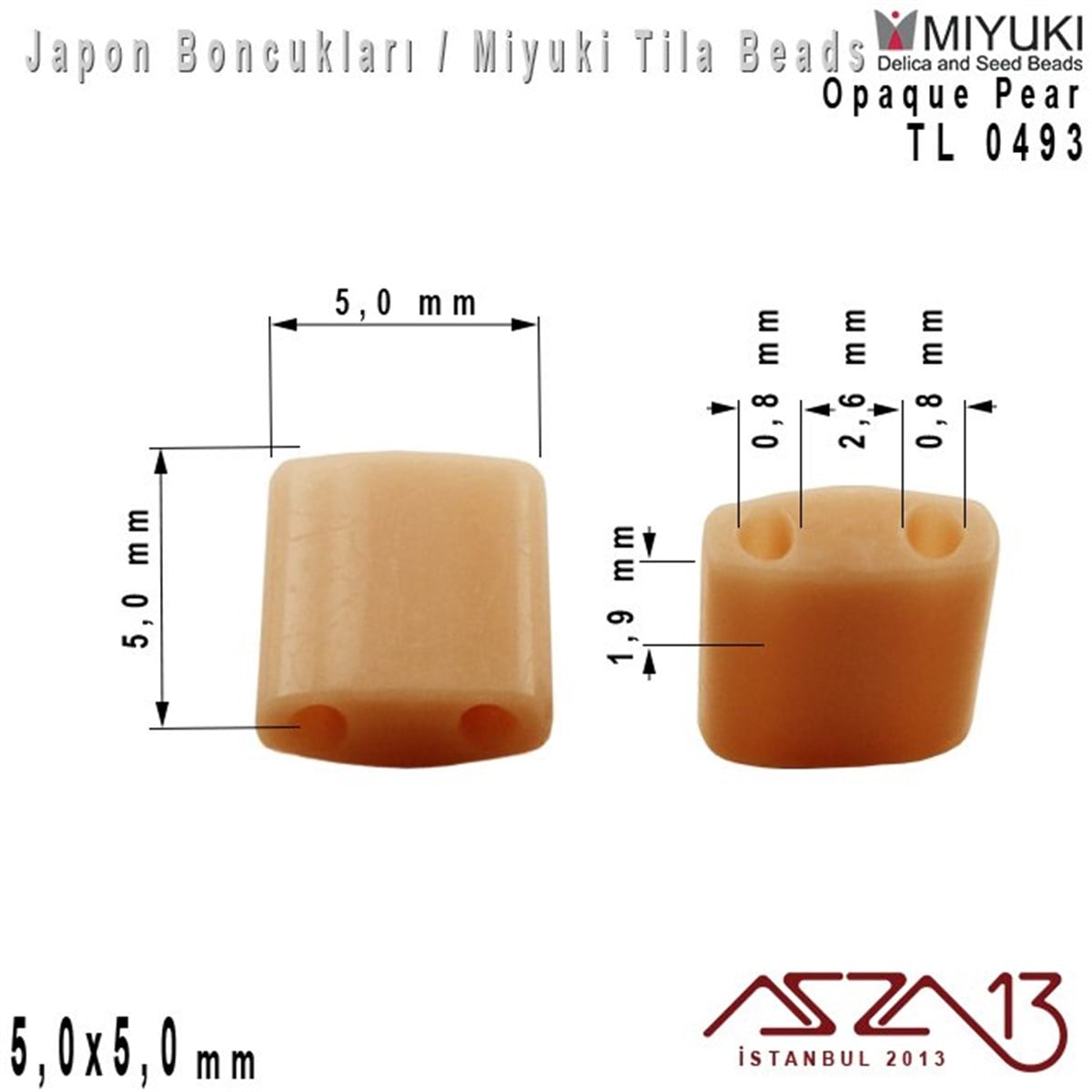 Miyuki Tila BoncukBONCUK ve TAŞMiyukiTila Boncuk - Opaque Pear - TL0493 / 24 Adet