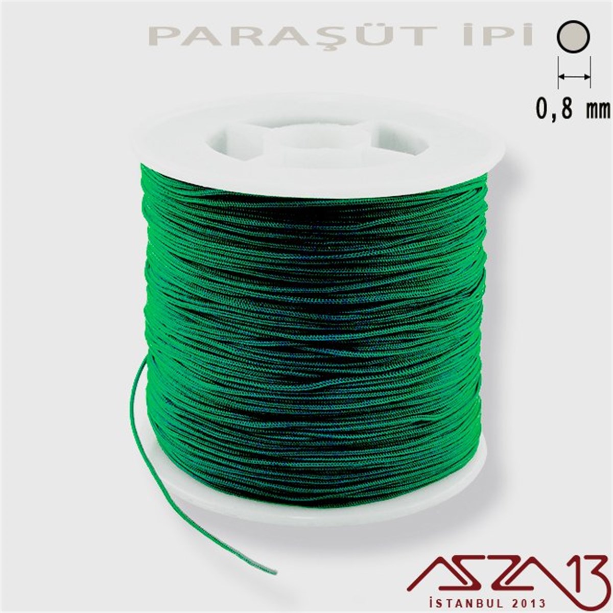Paraşüt İplerTAKI MALZEMEMarkasızÇağla Yeşil 0,8 mm Paraşüt İp (Bobin 100 metre)