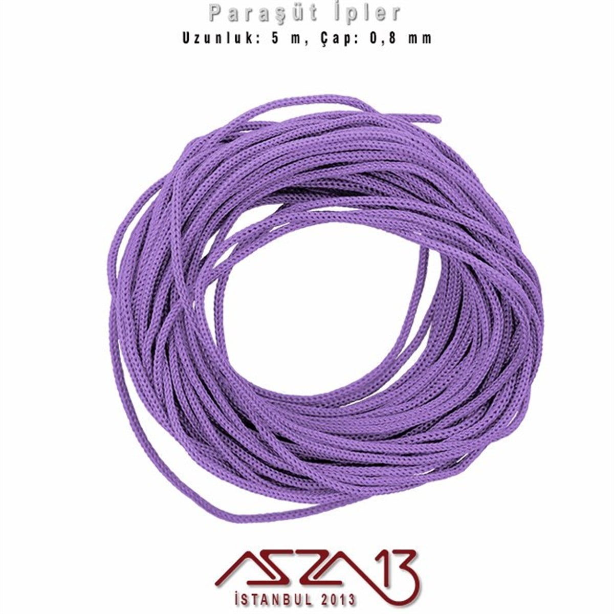 Paraşüt İplerTAKI MALZEMEMarkasızEflatun 0,8 mm Kalınlıkta Paraşüt İpi / 5 Metre