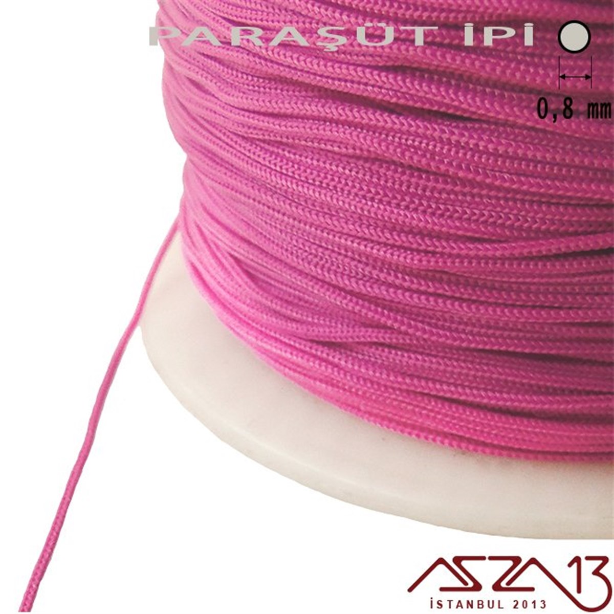 Paraşüt İplerTAKI MALZEMEMarkasızFuşya 0,8 mm Paraşüt İp (Bobin 100 metre)