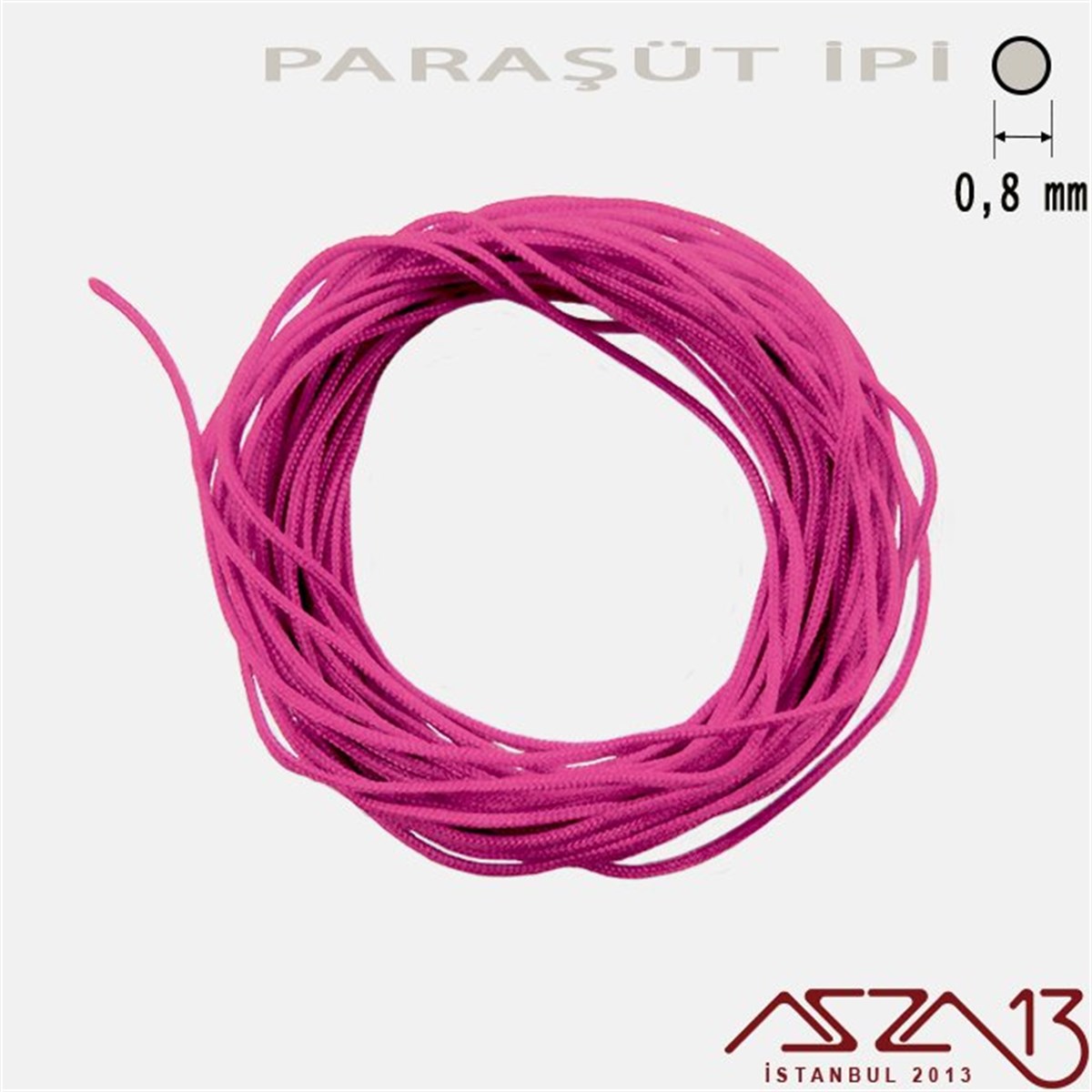 Paraşüt İplerTAKI MALZEMEMarkasızFuşya 0,8 mm Paraşüt İp (Bobin 100 metre)