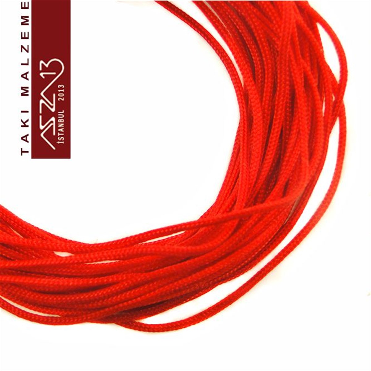 Paraşüt İplerTAKI MALZEMEMarkasızKırmızı 0,8  mm Kalınlıkta Paraşüt İpi / 5 Metre