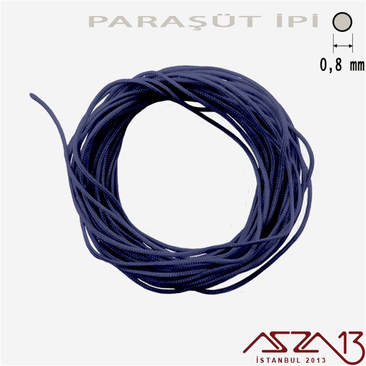 Paraşüt İplerTAKI MALZEMEMarkasızLacivert 0,8 mm Paraşüt İp (Bobin 100 metre)