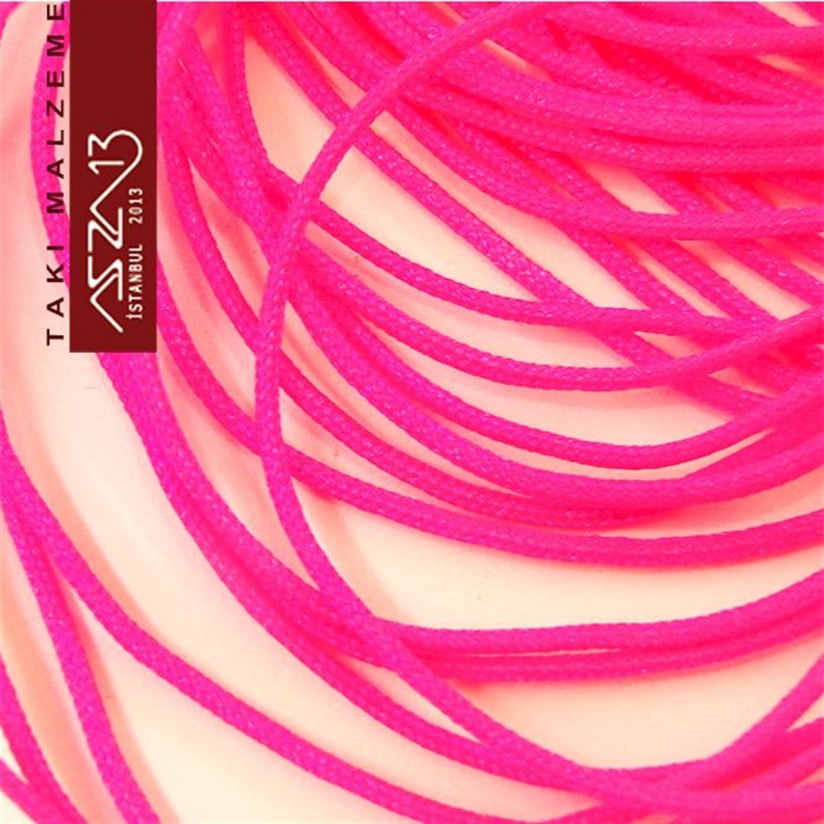 Paraşüt İplerTAKI MALZEMEMarkasızNeon Pembe 0,8 mm Kalınlıkta Paraşüt İpi / 5 Metre