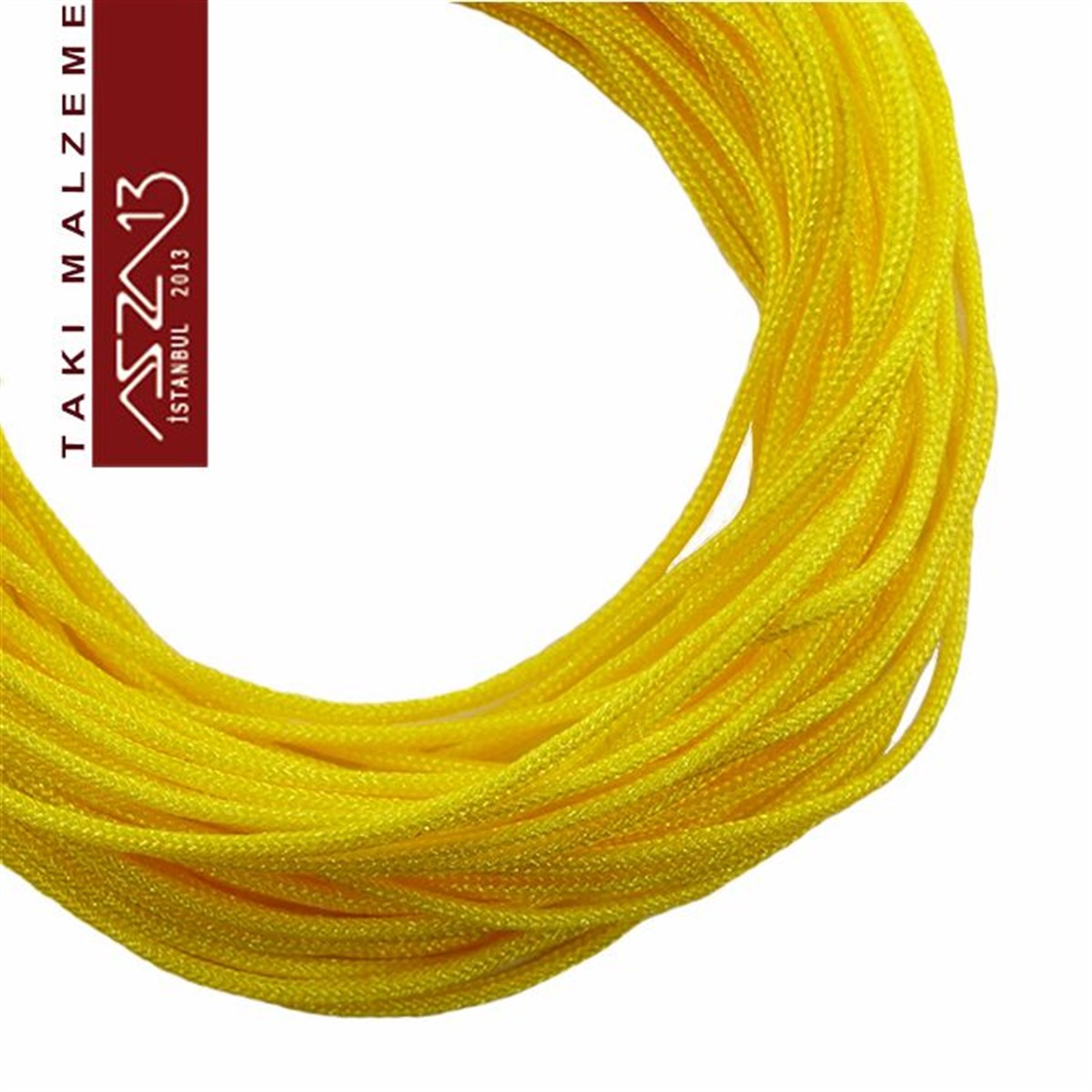 Paraşüt İplerTAKI MALZEMEMarkasızSarı 0,8 mm Kalınlıkta Paraşüt İpi / 5 Metre