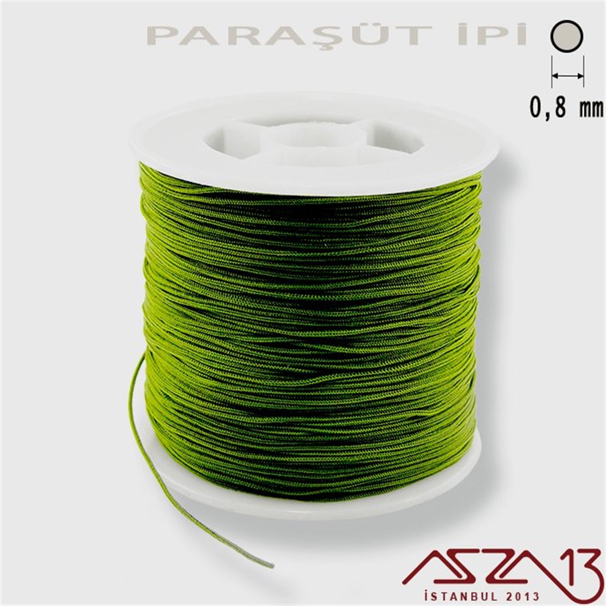 Paraşüt İplerTAKI MALZEMEMarkasızZeytin Yeşil 0,8 mm Paraşüt İp (Bobin 100 metre)