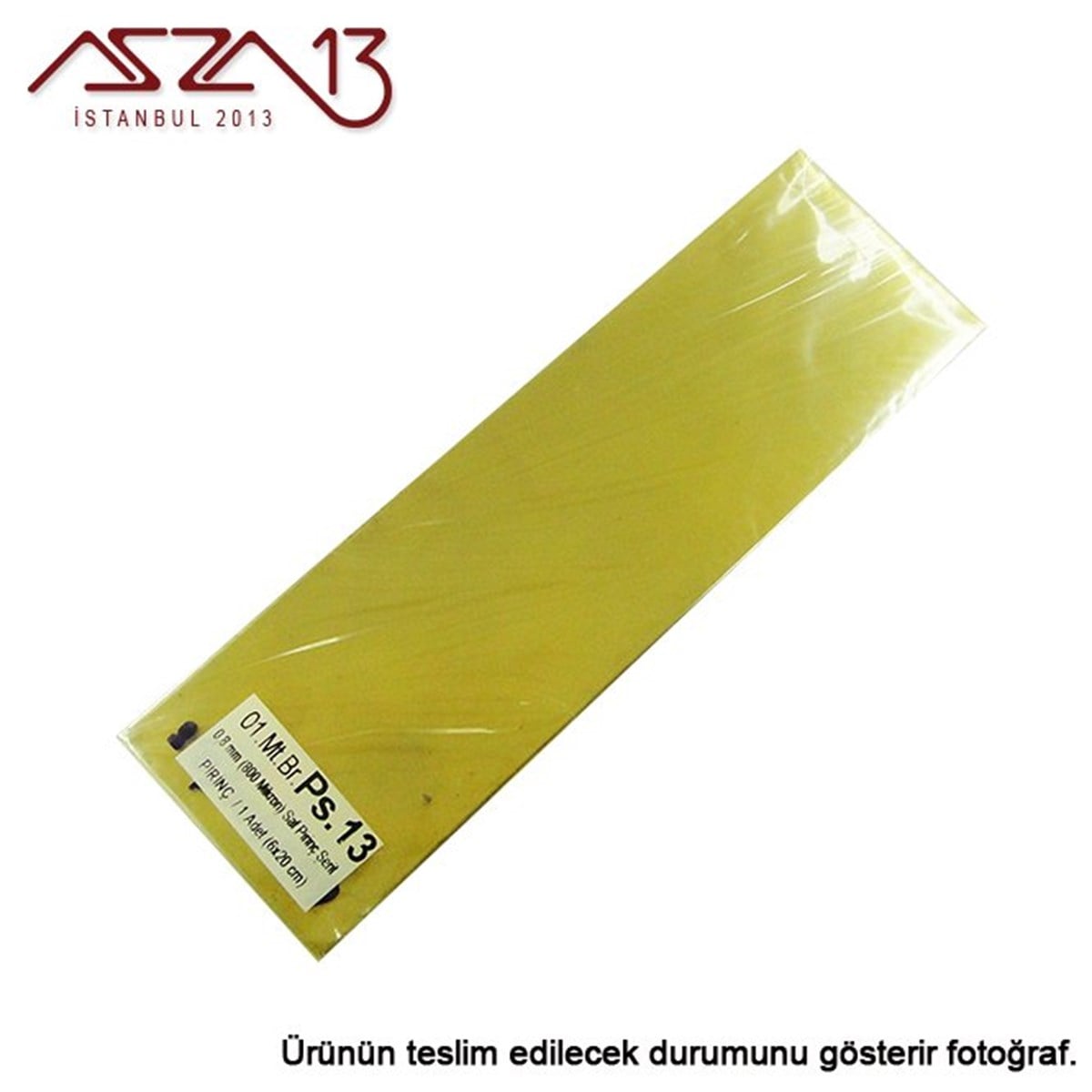 Pirinç Plaka Bant Şerit FolyoMETALMarkasız0.8 mm Pirinç Şerit (60 mm x 200 mm)