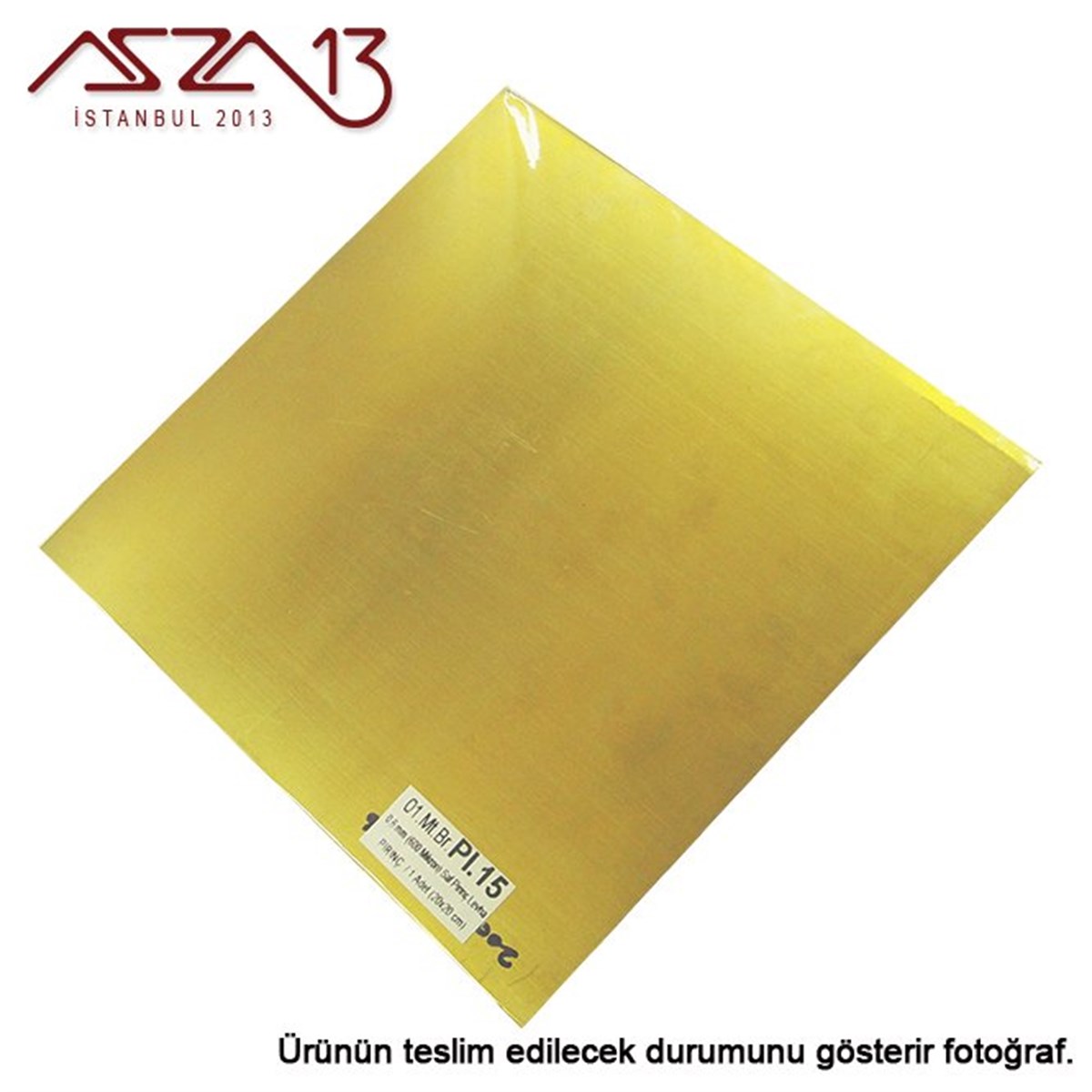 Pirinç Plaka Levha TabakaMETALMarkasız0.6 mm Pirinç Levha (200 mm x 200 mm)