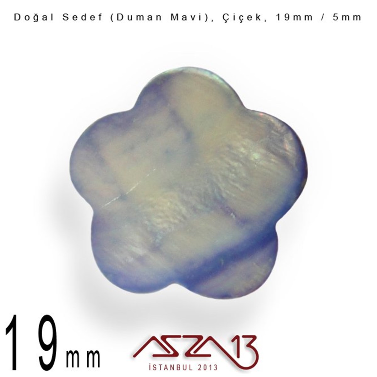 Sedef Taş ve BoncukBONCUK ve TAŞMarkasız19 mm Mavi, Doğal Sedef Çiçek Boncuk / Paket İçeriği 8 Adet