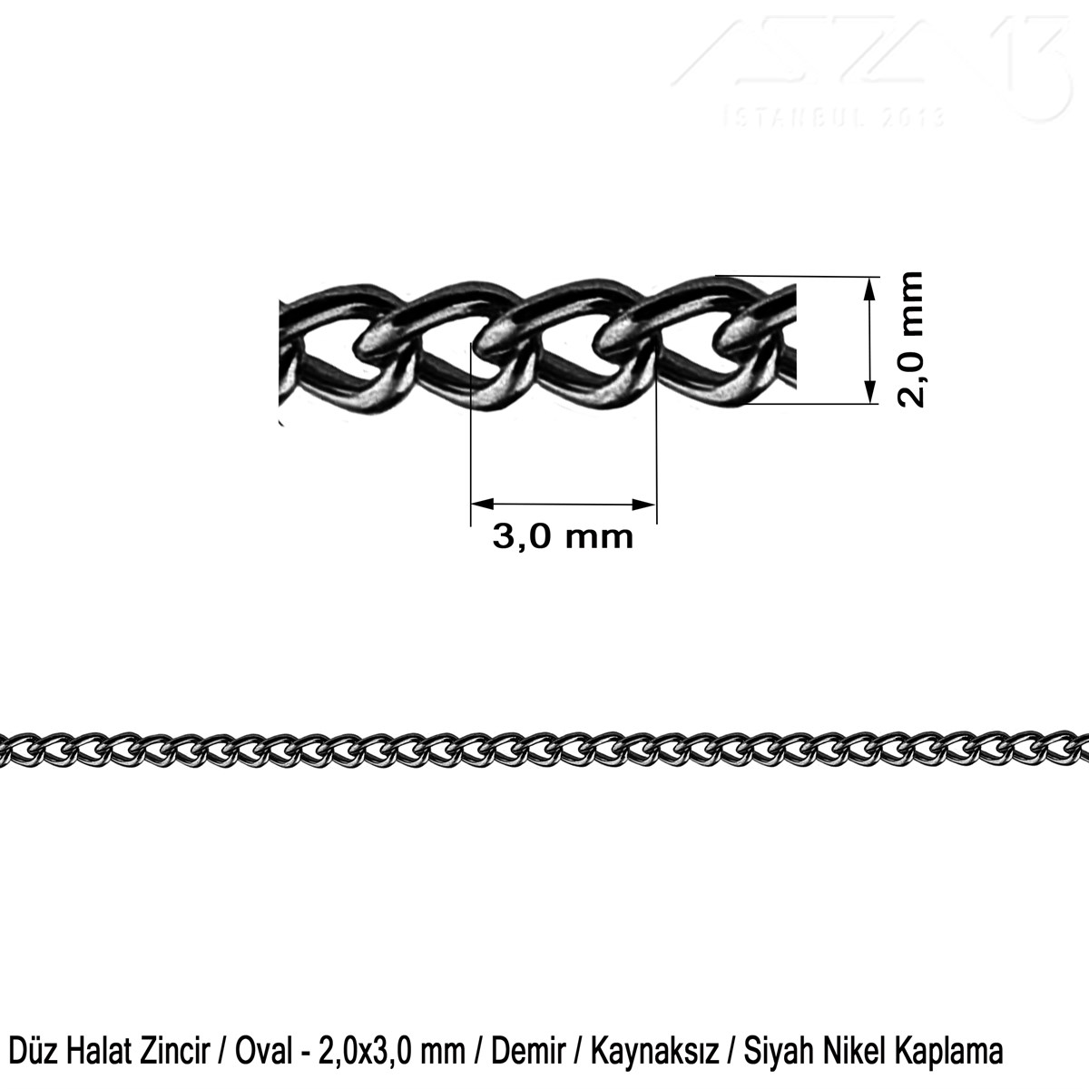 Siyah Nikel Kaplama 2 mm Zincir / Paket İçeriği 1 Metre06.Tm.63.Zn.11ZincirZincirMarkasız06.Tm.63.Zn.11Zincir - Düz Halat Tip - Oval 2 mm - Siyah Nikel Kaplama / 1 Metre