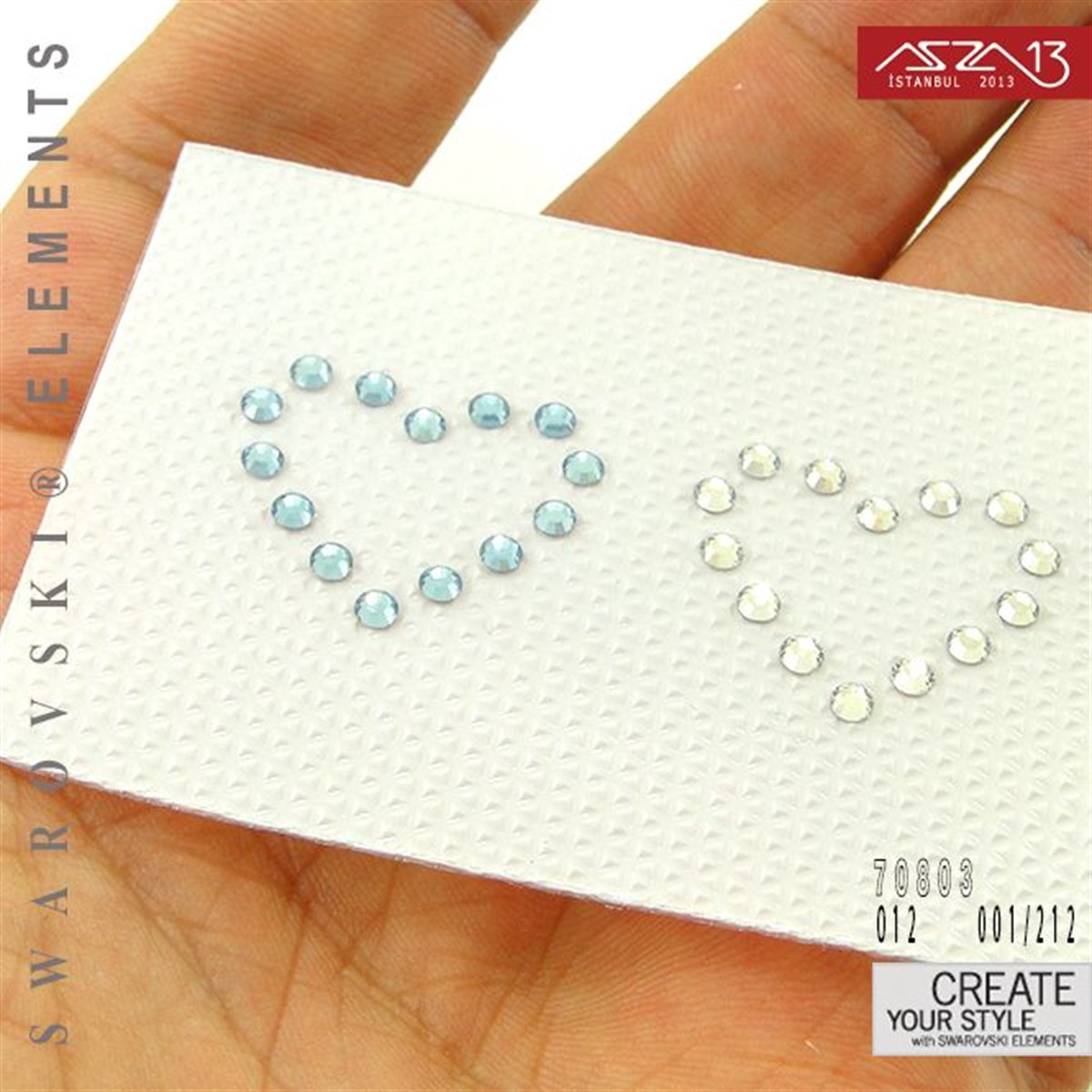 Swarovski Elements ÜrünleriSWAROVSKI®  ELEMENTSSwarovski70803 012 001/212 (Crystal/Aqua) Crystal Tattoo (Vücut Dövmesi)