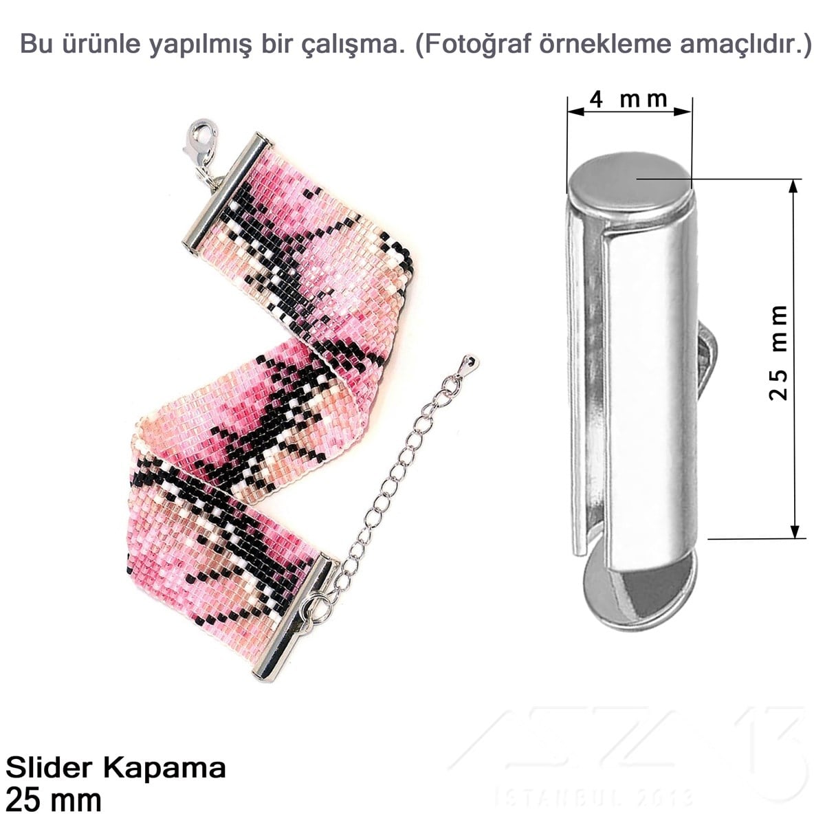 Takı Malzeme / Kapama, Kapsül, Bit, Pin, İğne, Halka / Pres Slider KapamalarKapama, KapsülMarkasız06.Tm.62.Kp.109_AuKapama - Slider 25 mm - Altın, Rose Altın ve Rodyum Kaplama / 2 Adet