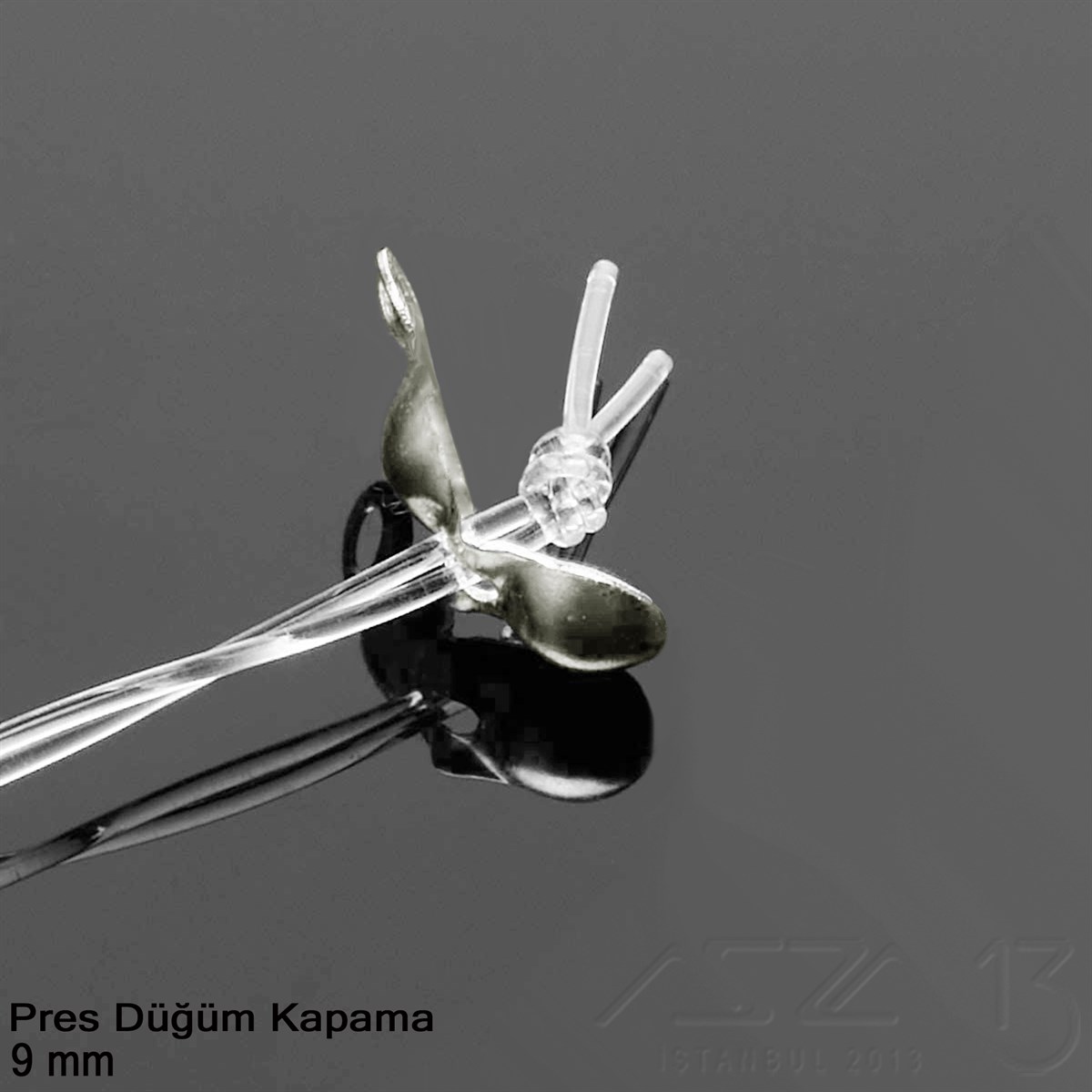Takı Malzeme / Kapama, Kapsül, Bit, Pin, İğne, Halka / Pres Düğüm KapamalarKapama, KapsülMarkasız06.Tm.62.Kp.07Kapama (Düğüm) - Tek Kulp ve  Pres - 9 mm - Gümüş Kaplama / 20 Adet 