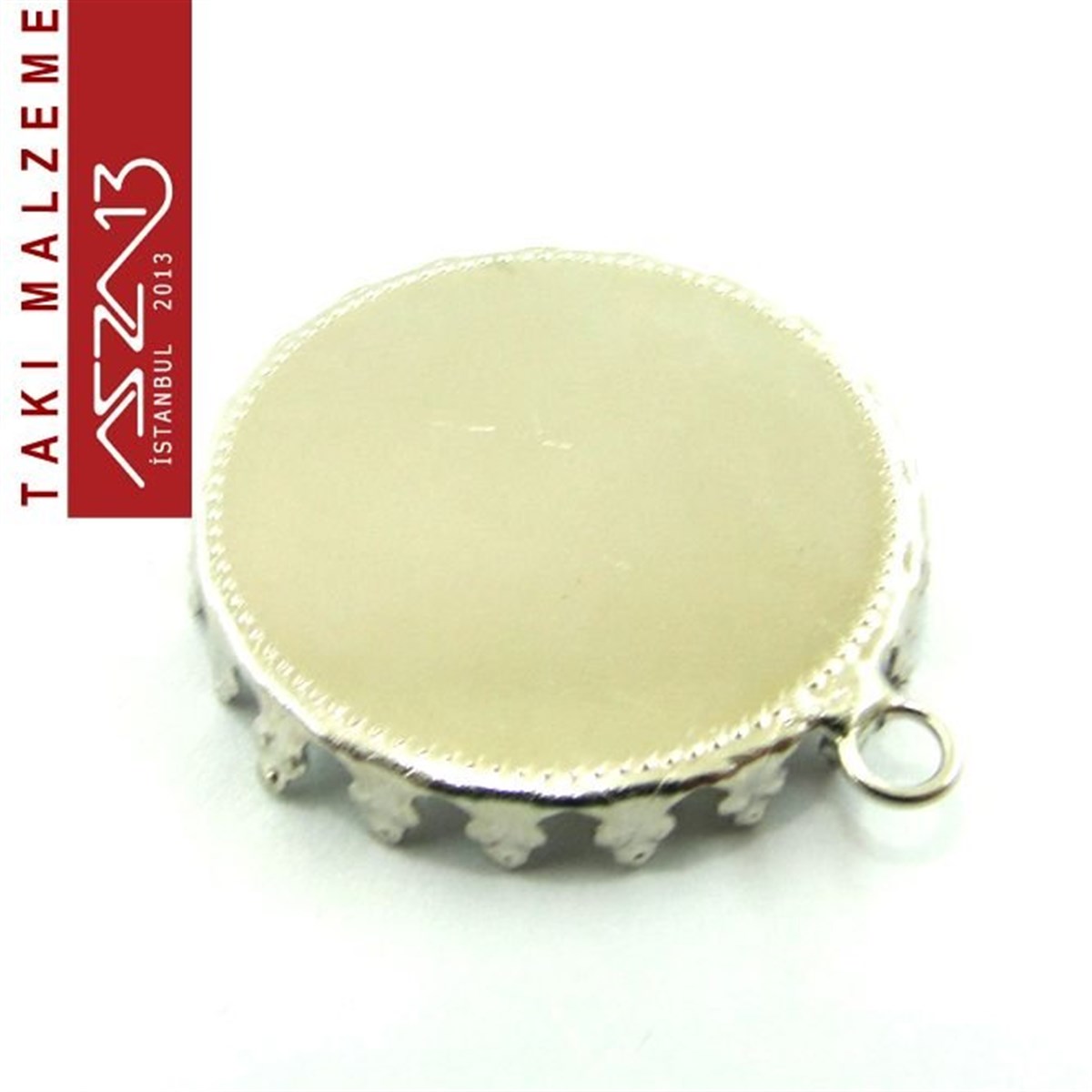 Taş Yuvaları, Montürler, Sıvama MalzemeleriTAKI MALZEMEMarkasızPlatin Kaplamalı 30x26 mm Pirinç Yuvarlak Kaboşon Yuva, Taş Ölçüsü 24 mm / Paket İçeriği 3 Adet