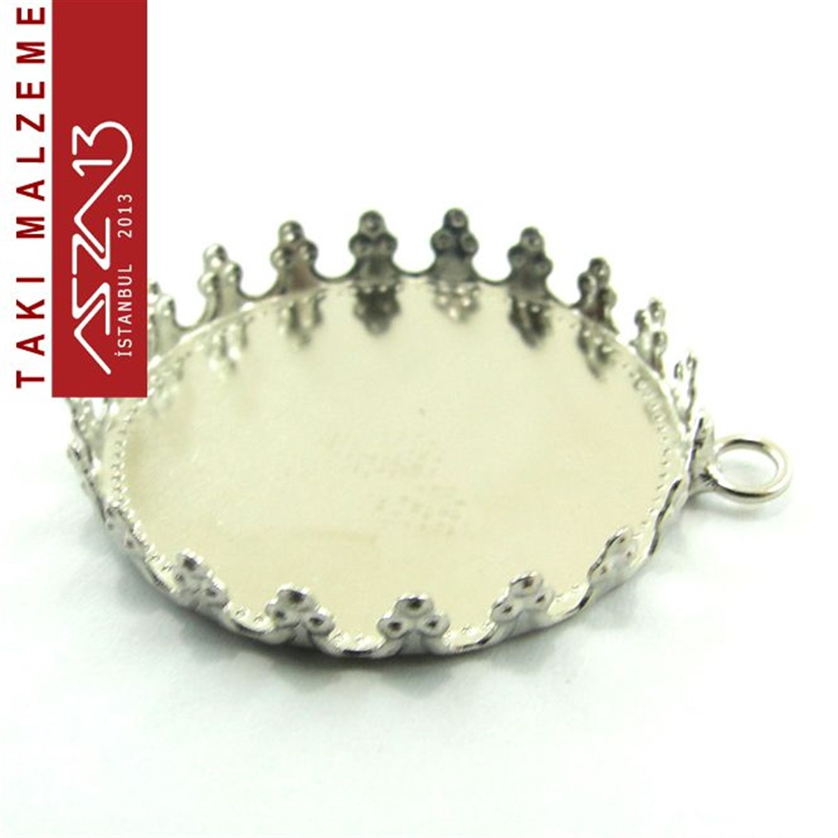 Taş Yuvaları, Montürler, Sıvama MalzemeleriTAKI MALZEMEMarkasızPlatin Kaplamalı 30x26 mm Pirinç Yuvarlak Kaboşon Yuva, Taş Ölçüsü 24 mm / Paket İçeriği 3 Adet