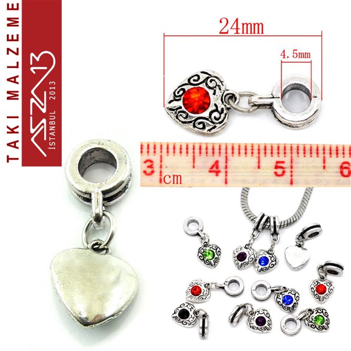 Yarı Mamul Takı MalzemeleriTAKI MALZEMEMarkasızAntik Gümüş Kaplamalı 24x10 mm Zamak, Siam Kristal Taşlı Klips'li Sallantı Ara Malzeme / Paket İçeriği 1 Adet