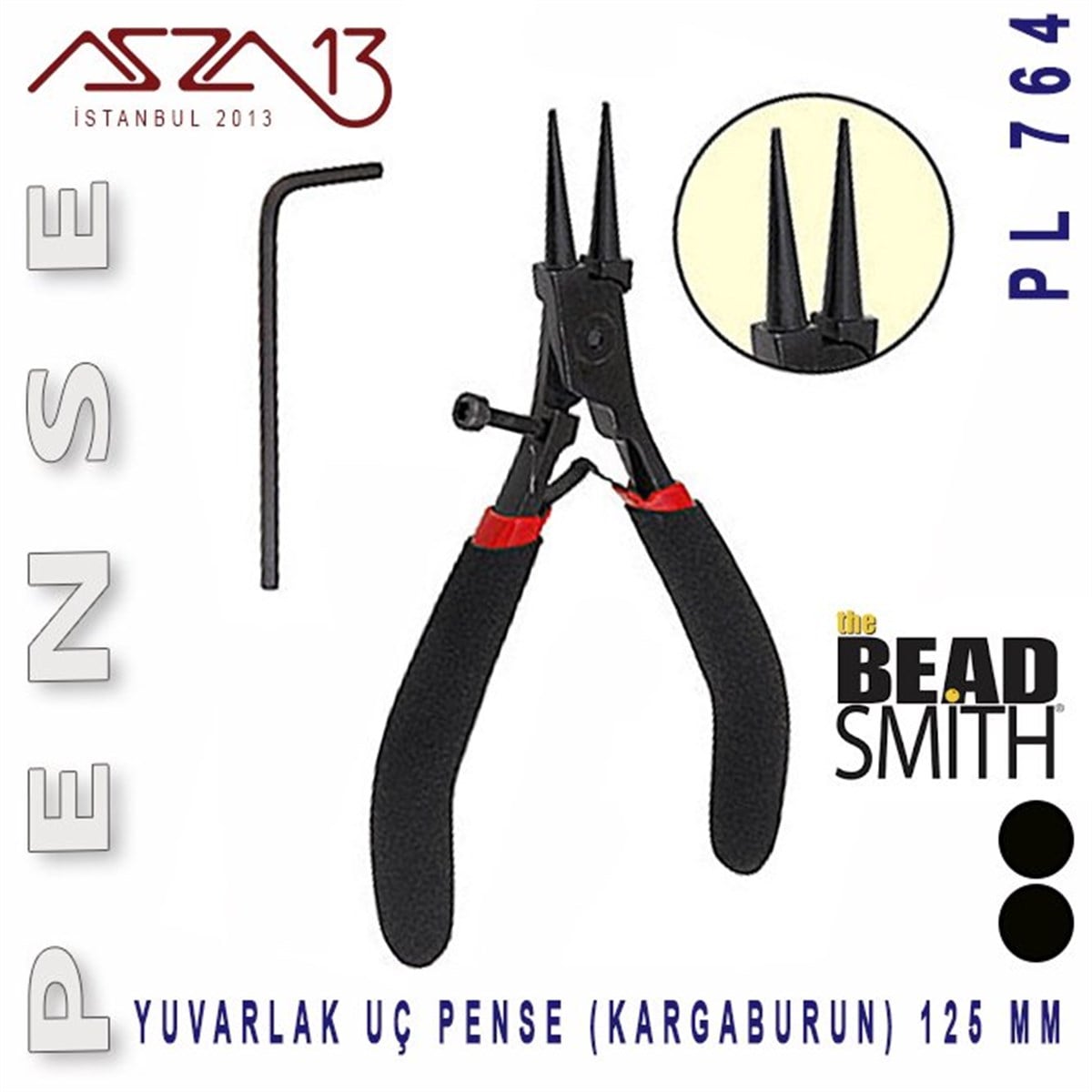 Yuvarlak Uç'lu Pense, KargaburunALET, ARAÇ ve GEREÇBeadSmithYuvarlak Uç (Kargaburun) Pense - 125 mm