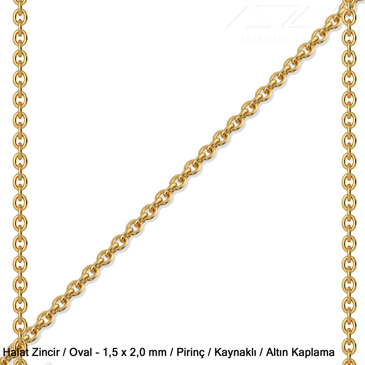 Zincir - Halat Tip - Oval 1,5 mm - Altın Kaplama - Kaynaklı  / 1 Metre06.Tm.63.Zn.12ZincirZincirMarkasız06.Tm.63.Zn.12Zincir - Halat Tip - Oval 1,5 mm - Altın Kaplama - Kaynaklı  / 1 Metre