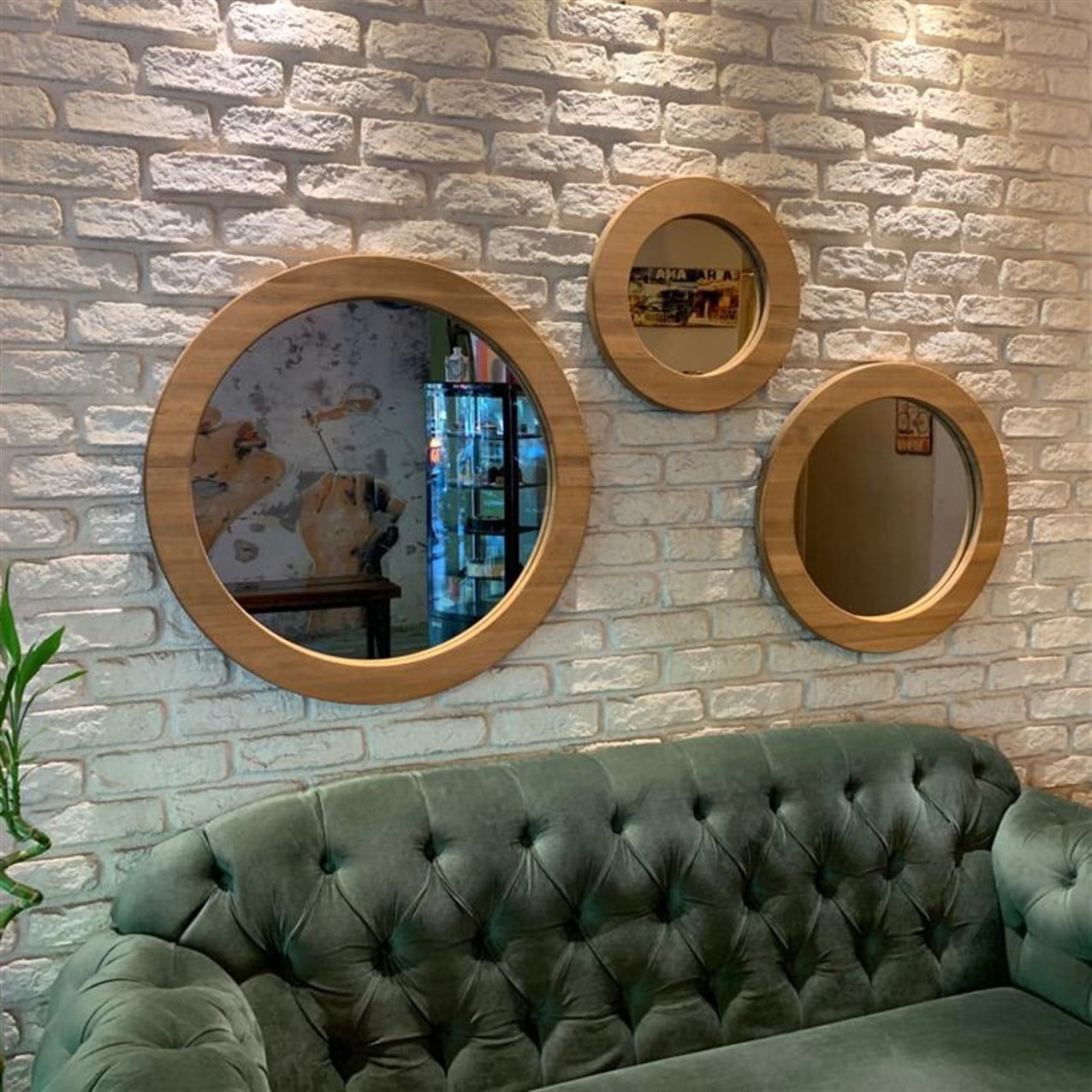 NEOstill - 3 lü Ahşap Ayna A604