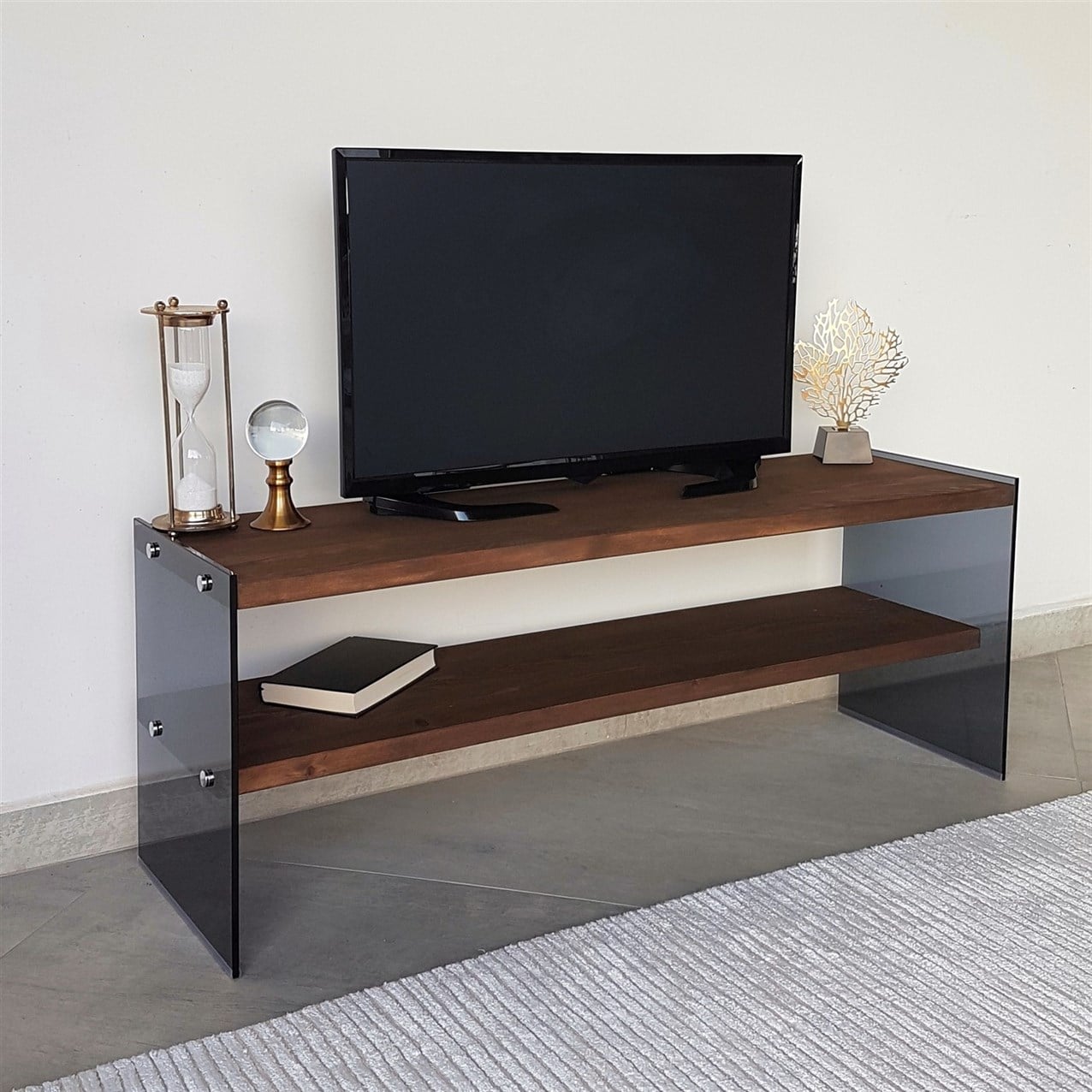 NEOstill - Ahşap Tv Sehpası Woodn Glass TV100