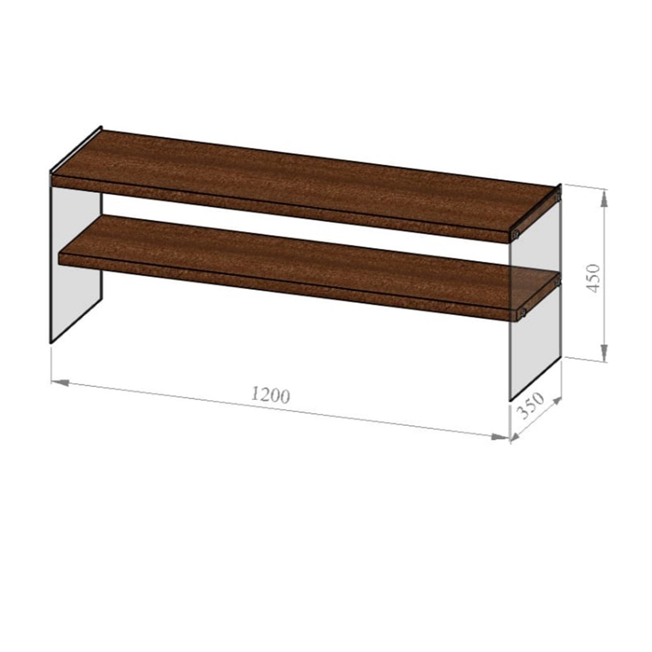 NEOstill - Ahşap Tv Sehpası Woodn Glass TV100