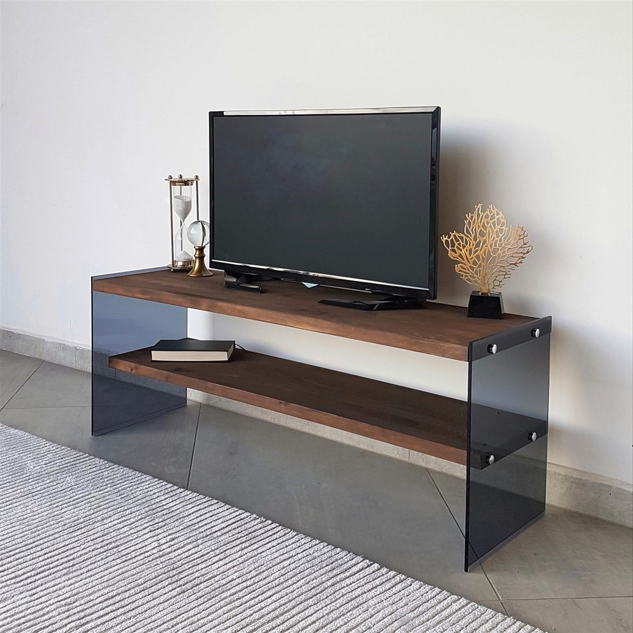 NEOstill - Ahşap Tv Sehpası Woodn Glass TV100