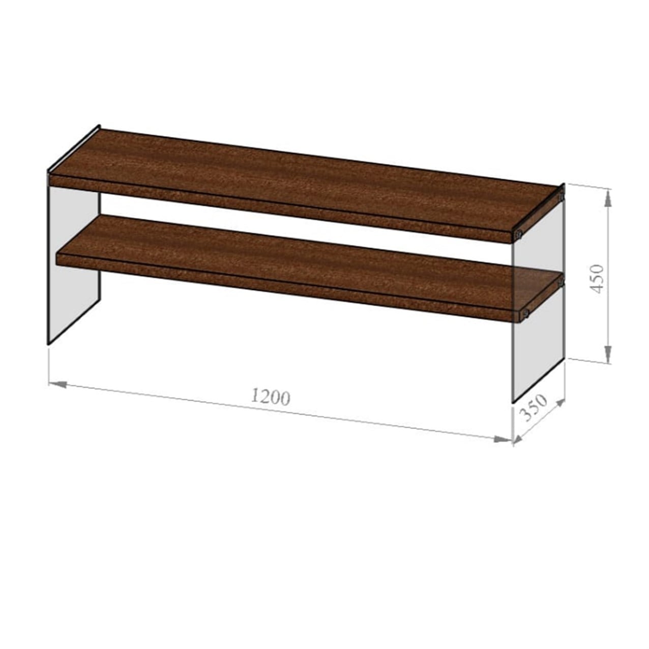 NEOstill - Ahşap Tv Sehpası Woodn Glass TV103