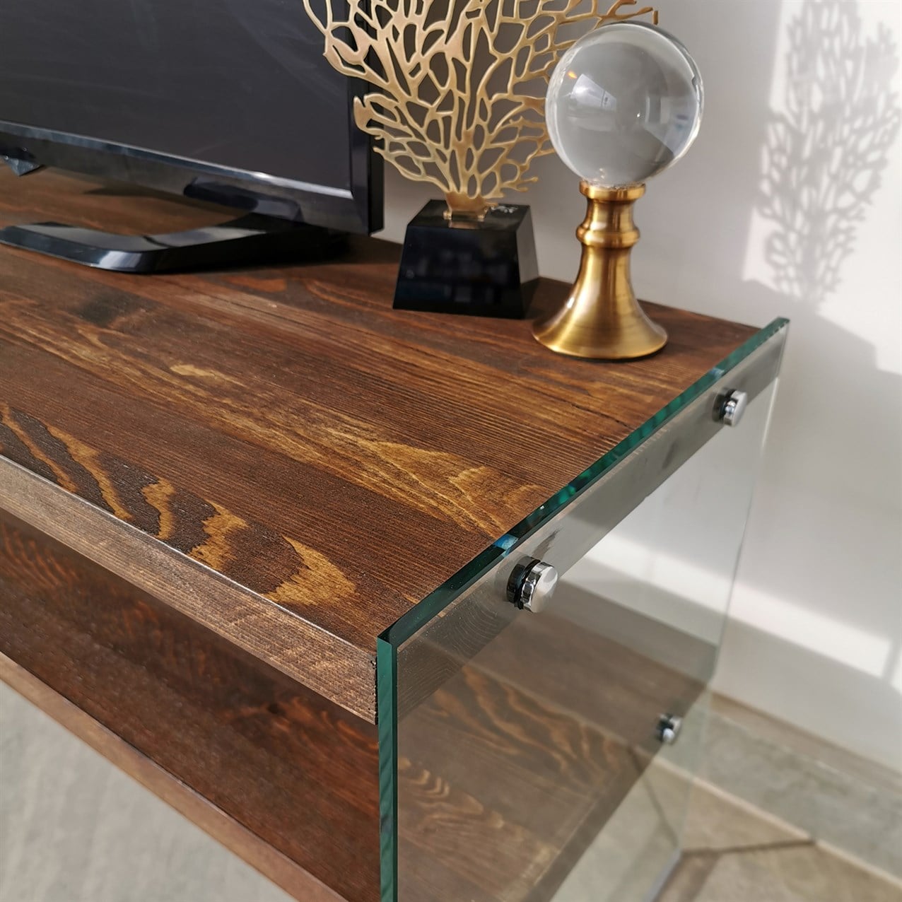 NEOstill - Ahşap Tv Sehpası Woodn Glass TV103