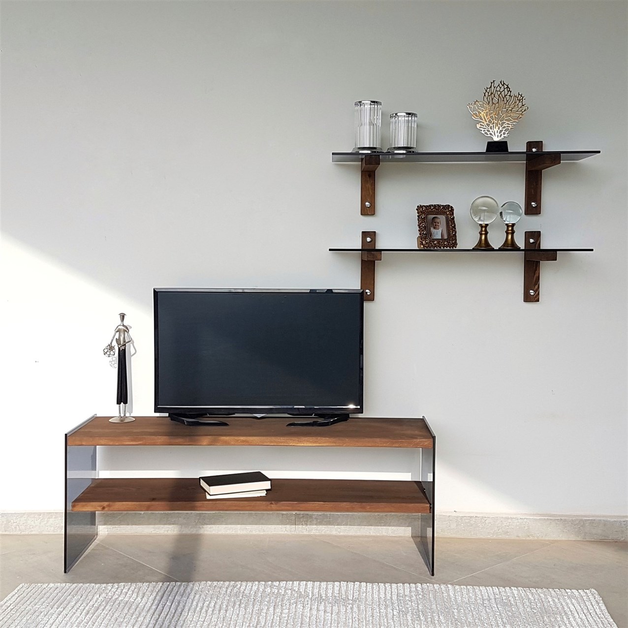 NEOstill - Ahşap Tv Ünitesi Wood'n Glass TV102