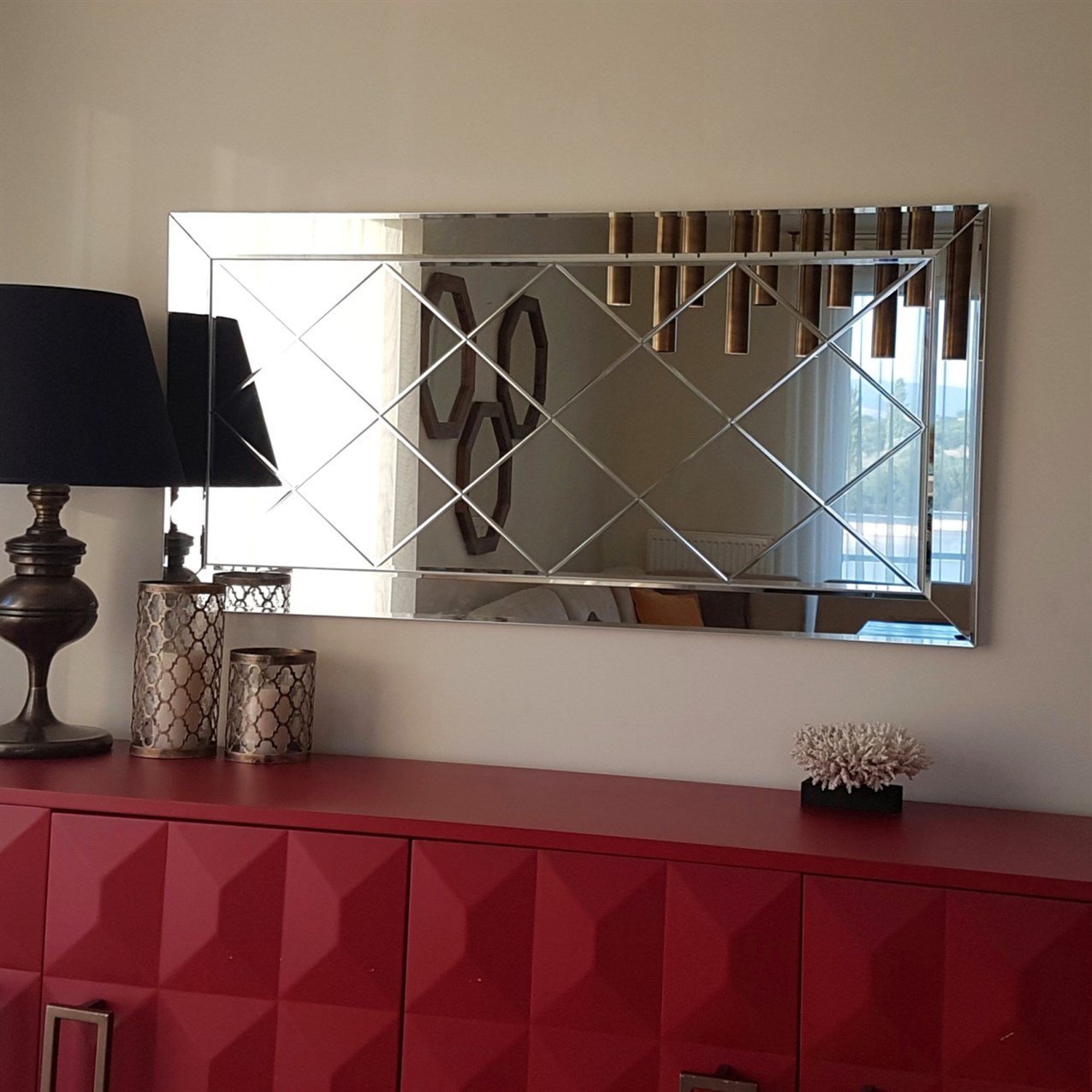 NEOstill - Baklava Desen Ayna 130x65 cm A306y