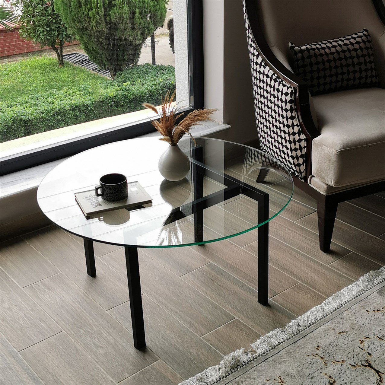 NEOstill - Balance sehpa /şeffaf temperli cam S401