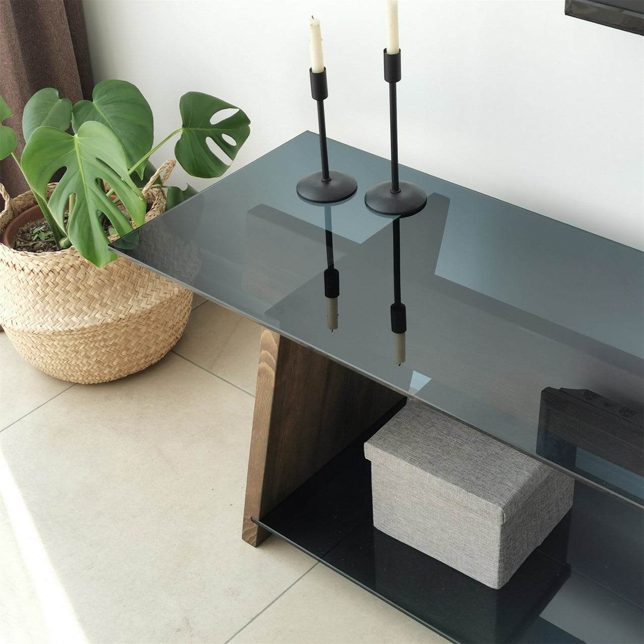 NEOstill - Ahşap TV Sehpası Woodn Glass TV201
