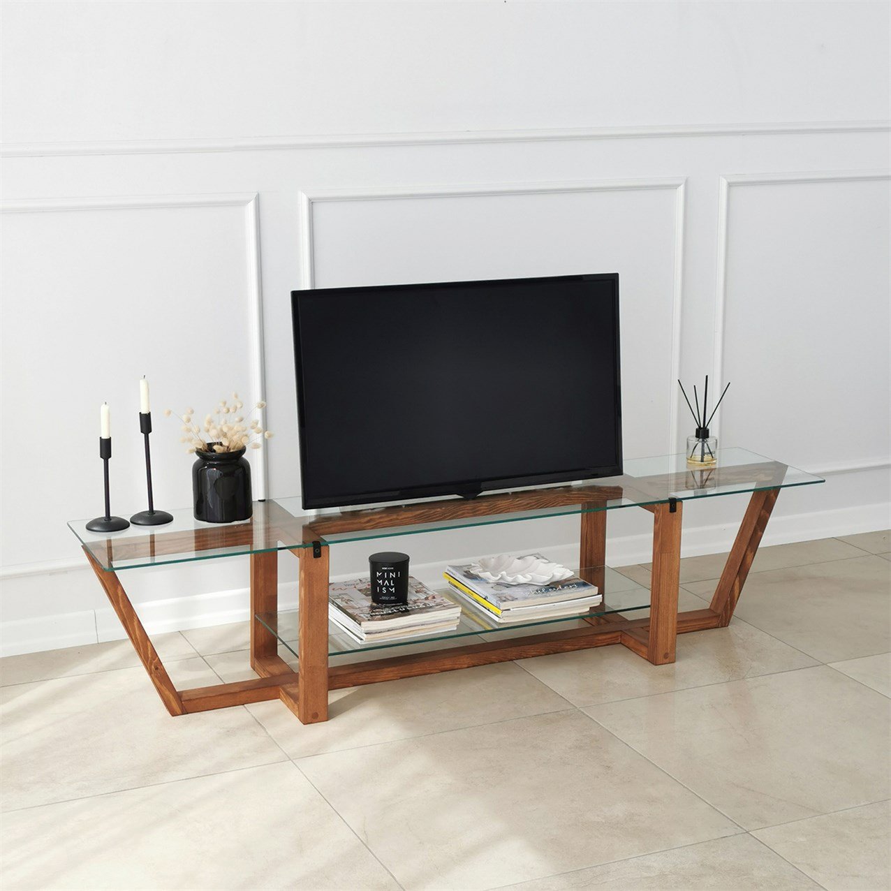 NEOstill - Amalfi Tv Sehpası / Masif & Cam