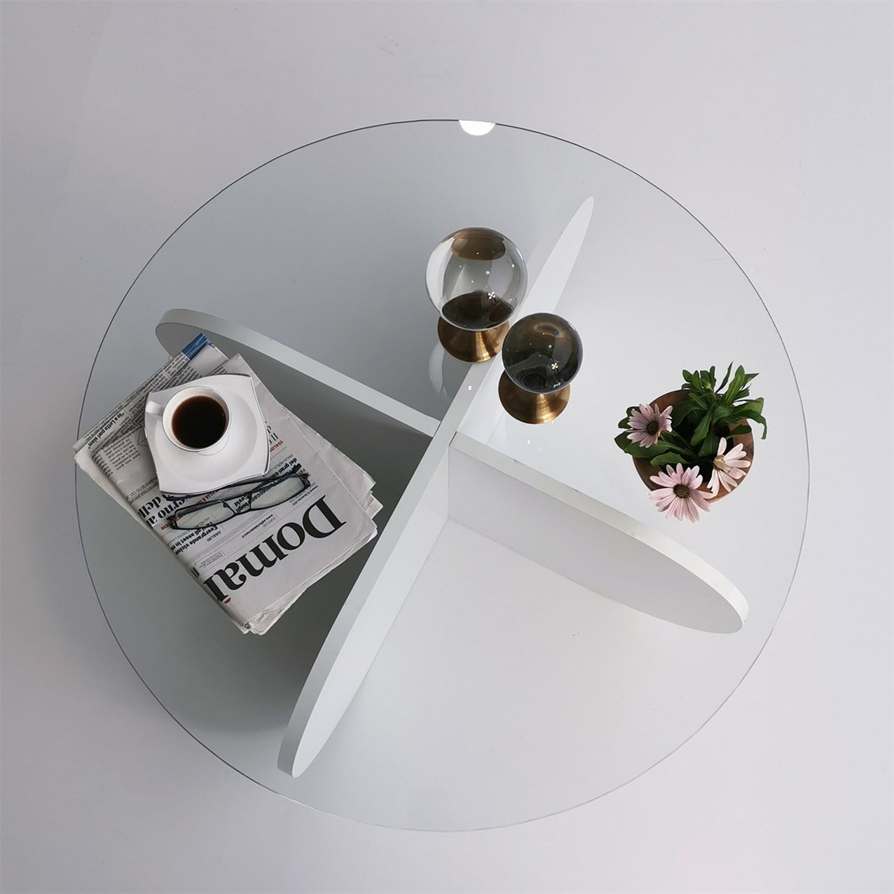 NEOstill - Bubble Cam Sehpa Beyaz