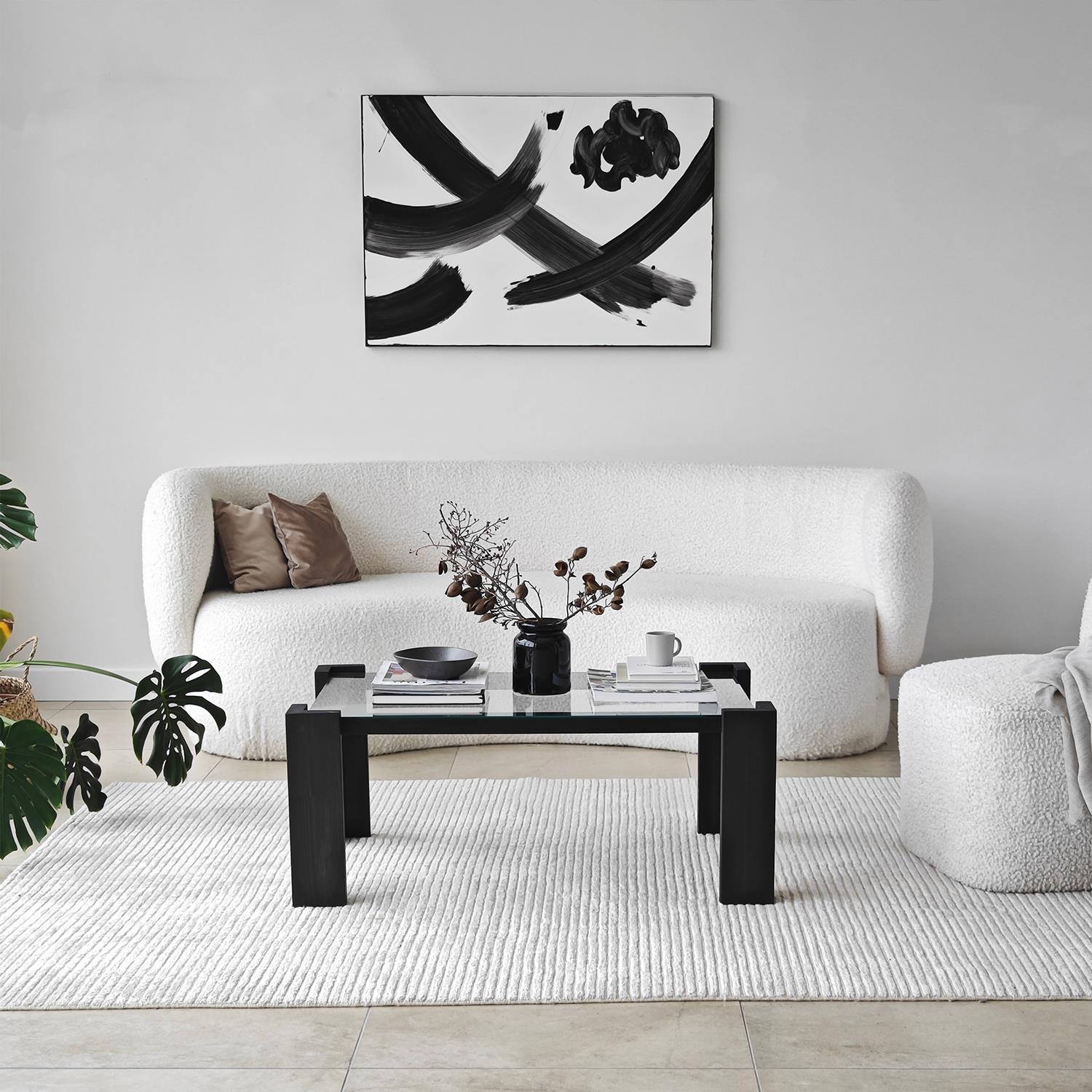 NEOstill - Castello Masif Sehpa / Antrasit 91x58cm