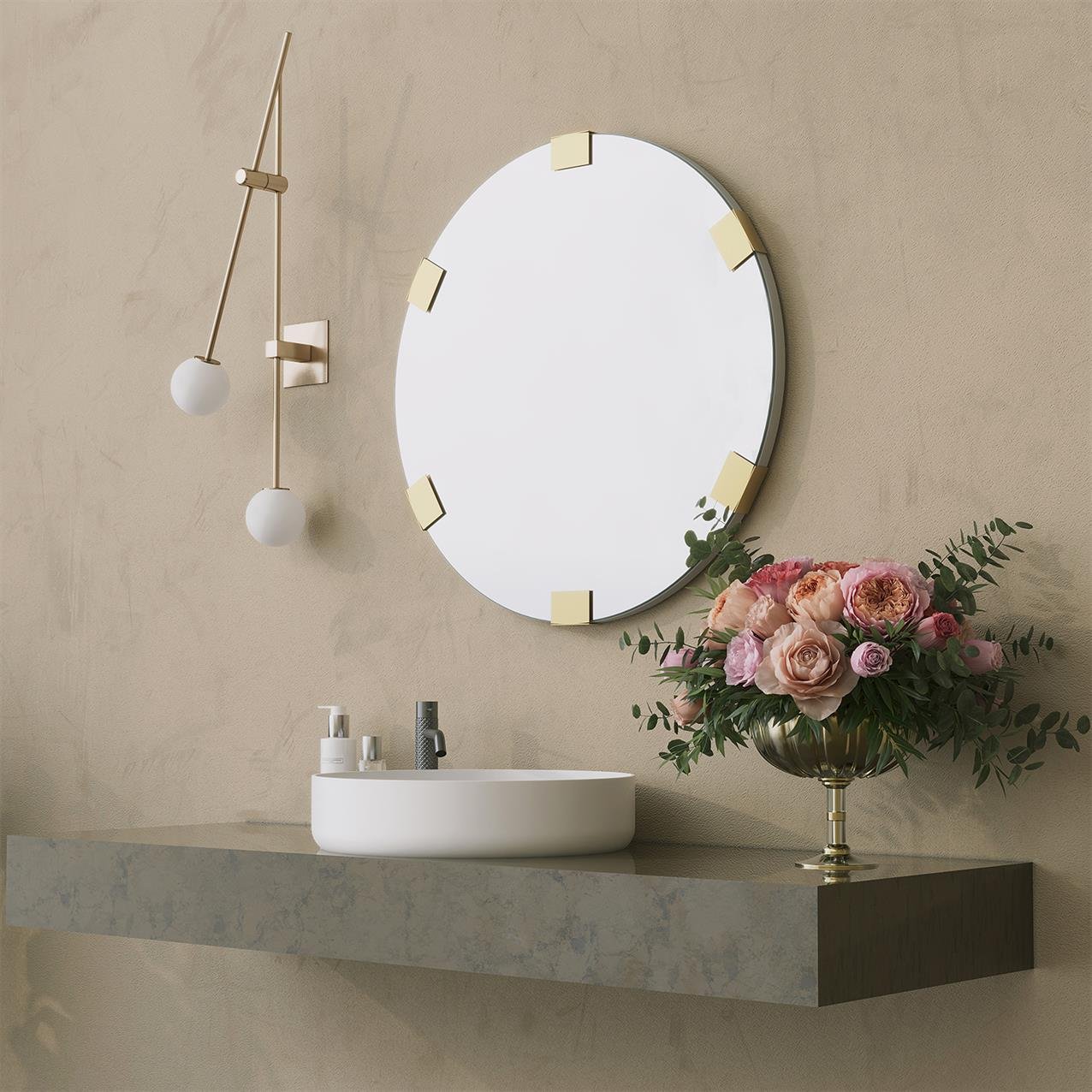 NEOstill - Chakra Banyo Aynası / Gold Metal