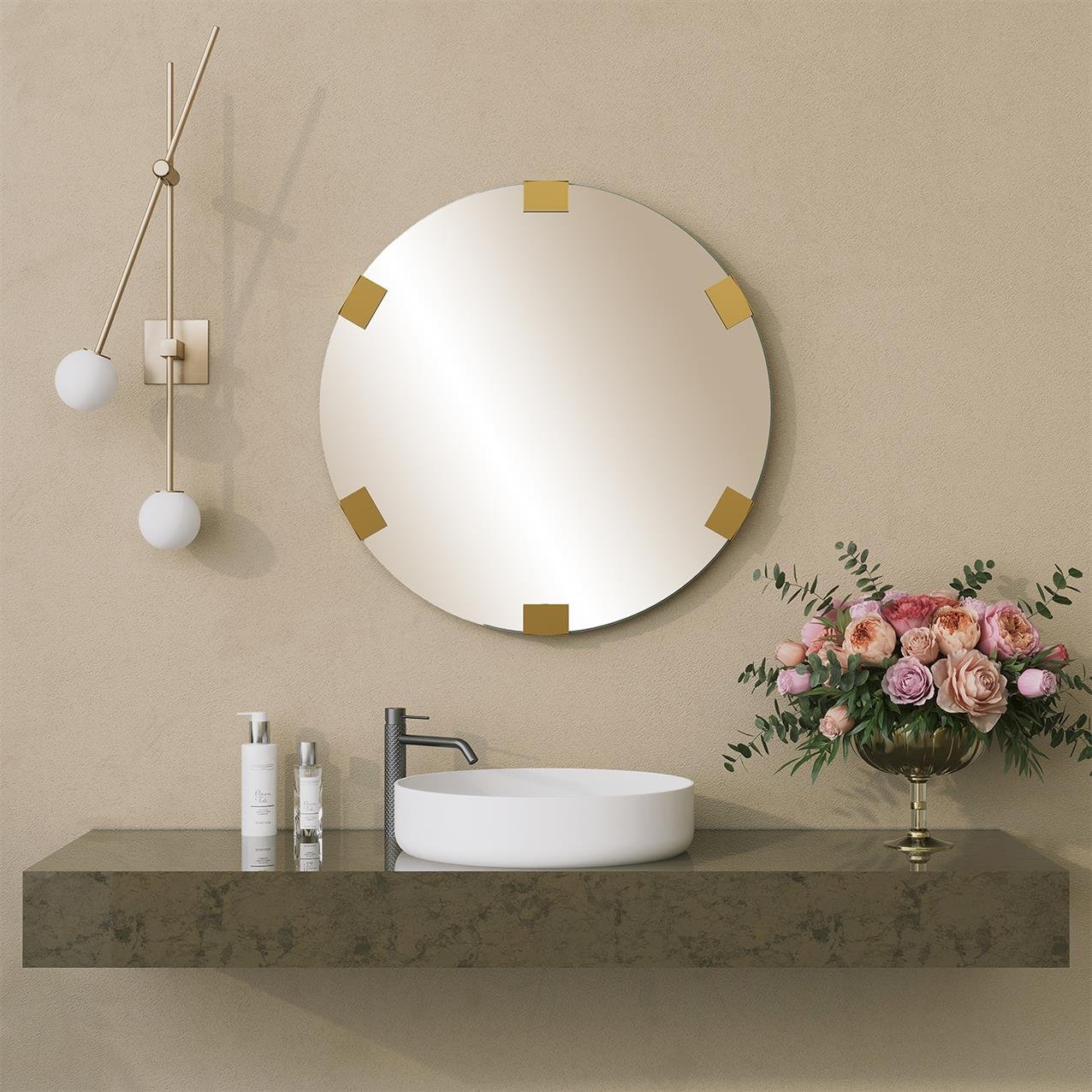 NEOstill - Chakra Banyo Aynası / Gold Metal