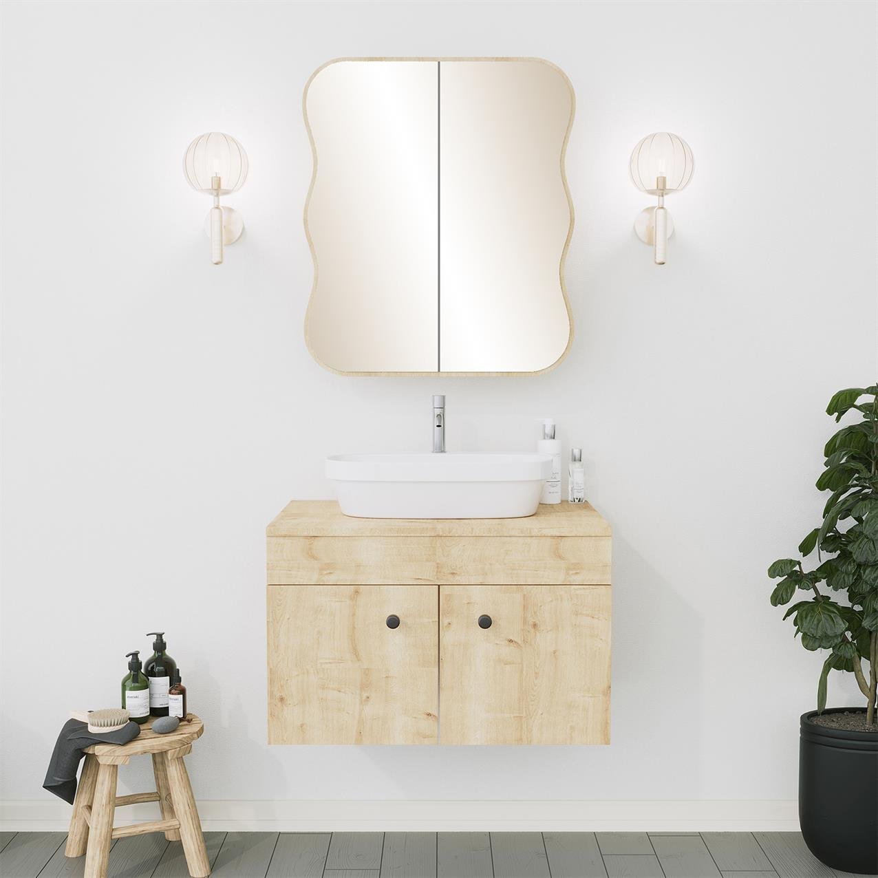 NEOstill - Day Dream Aynalı Banyo Dolabı/Meşe 60cm