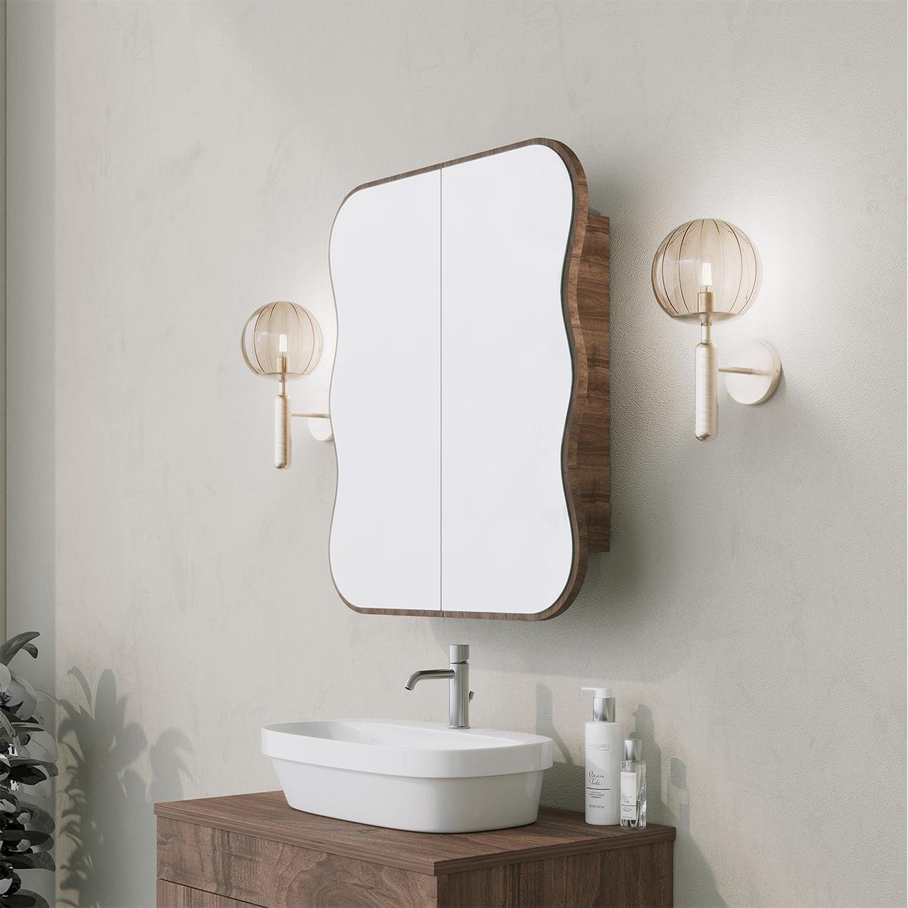 NEOstill -Day Dream Aynalı Banyo Dolabı/Ceviz 60cm