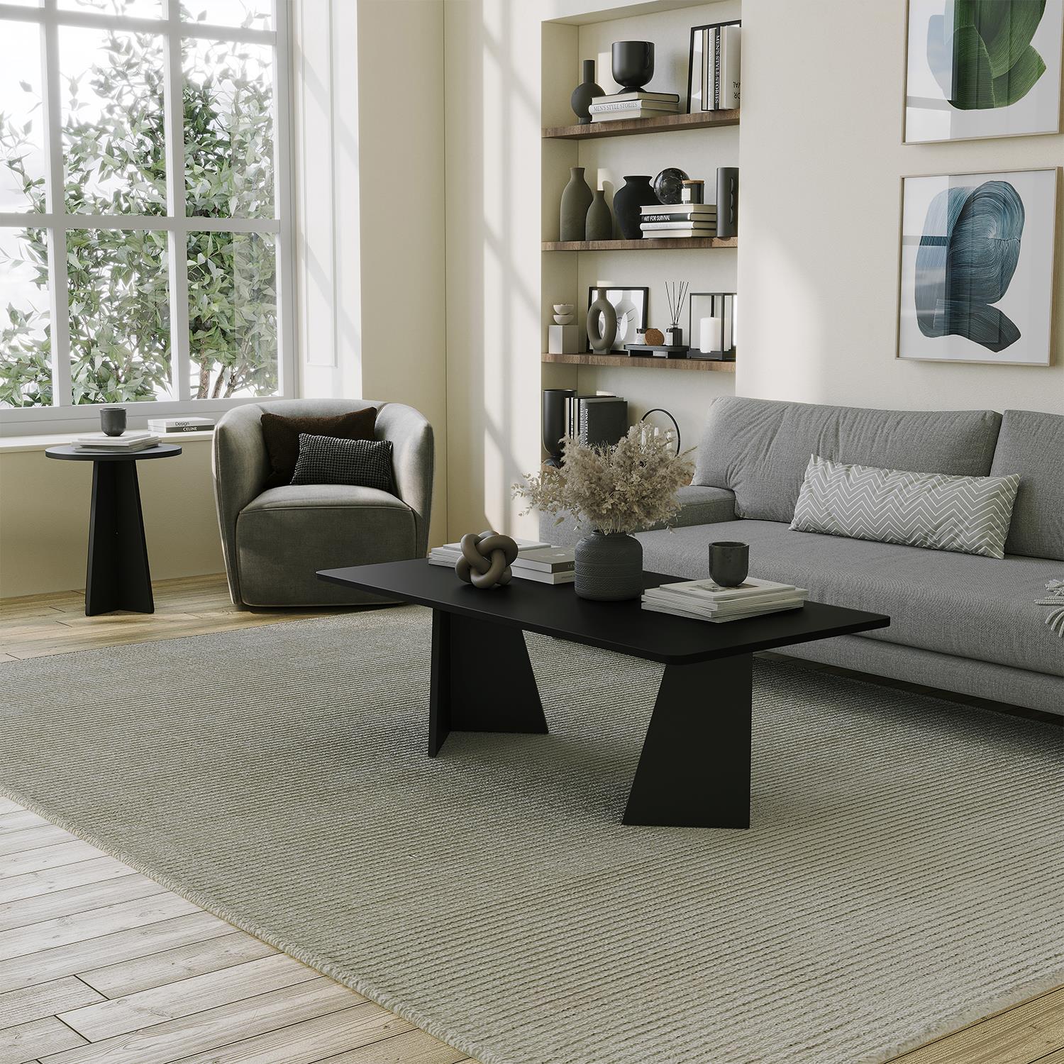 NEOstill - Duetto Sehpa / Siyah Renk & 120x60 cm