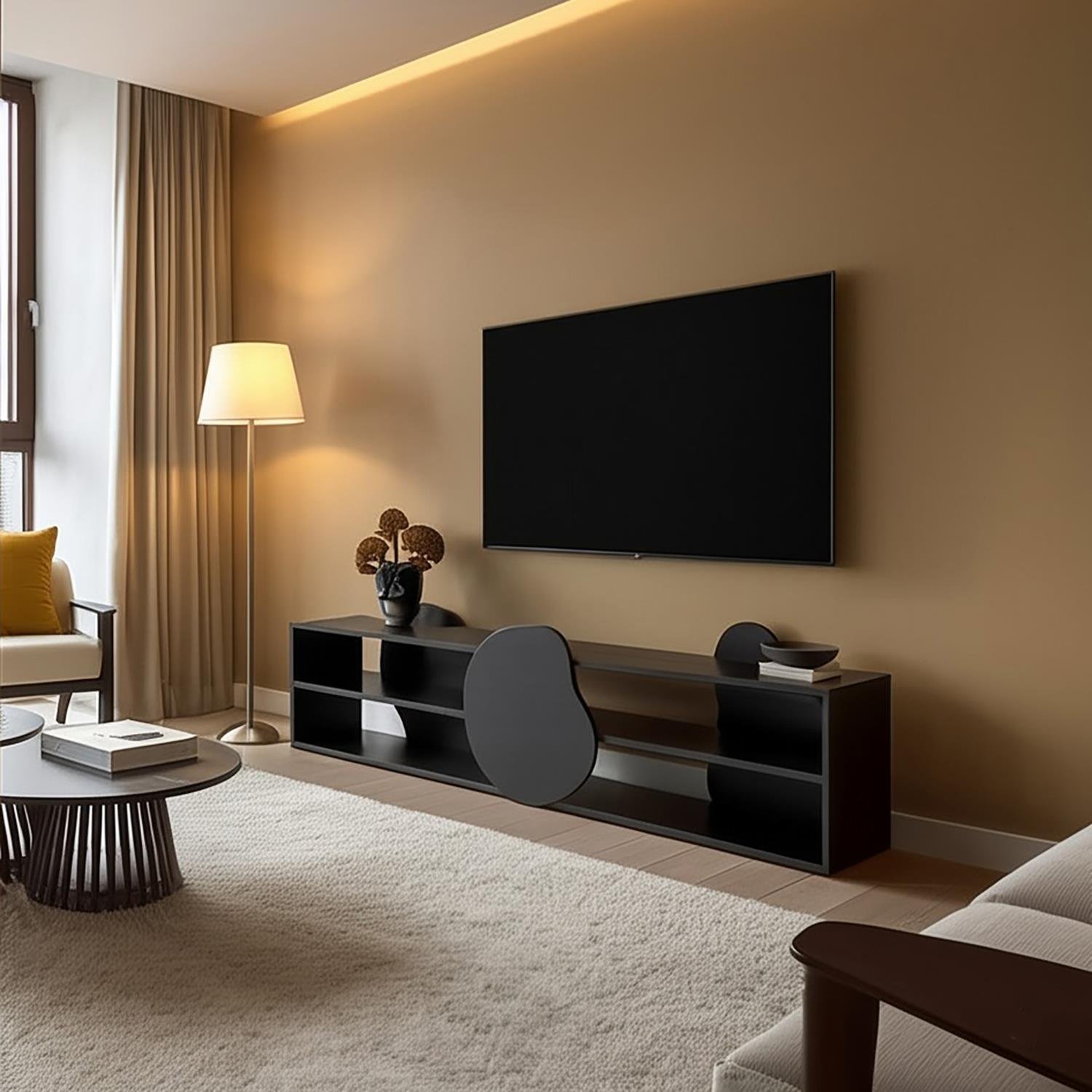 NEOstill - Fluida Tv Sehpası Siyah / 180 cm