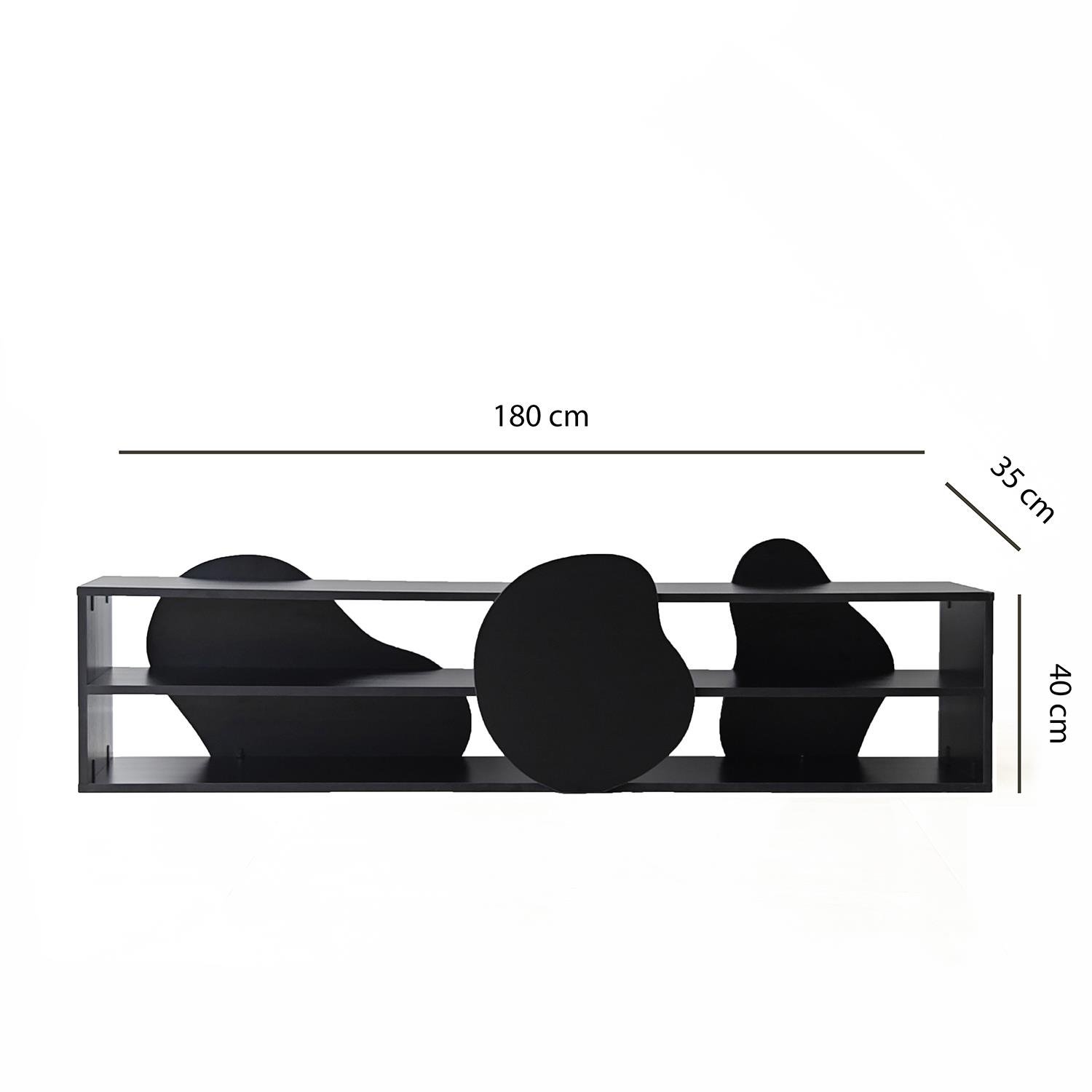 NEOstill - Fluida Tv Sehpası Siyah / 180 cm