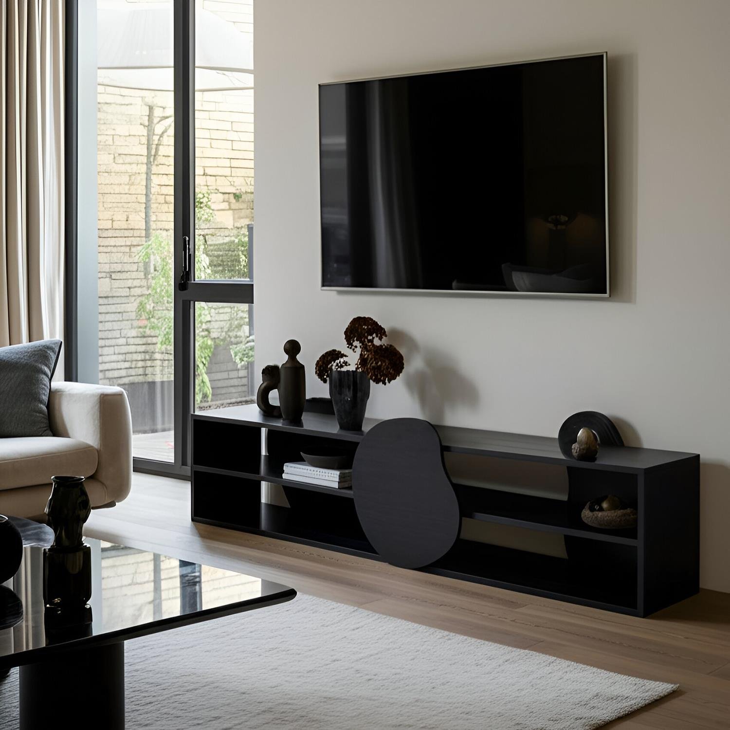 NEOstill - Fluida Tv Sehpası Siyah / 180 cm