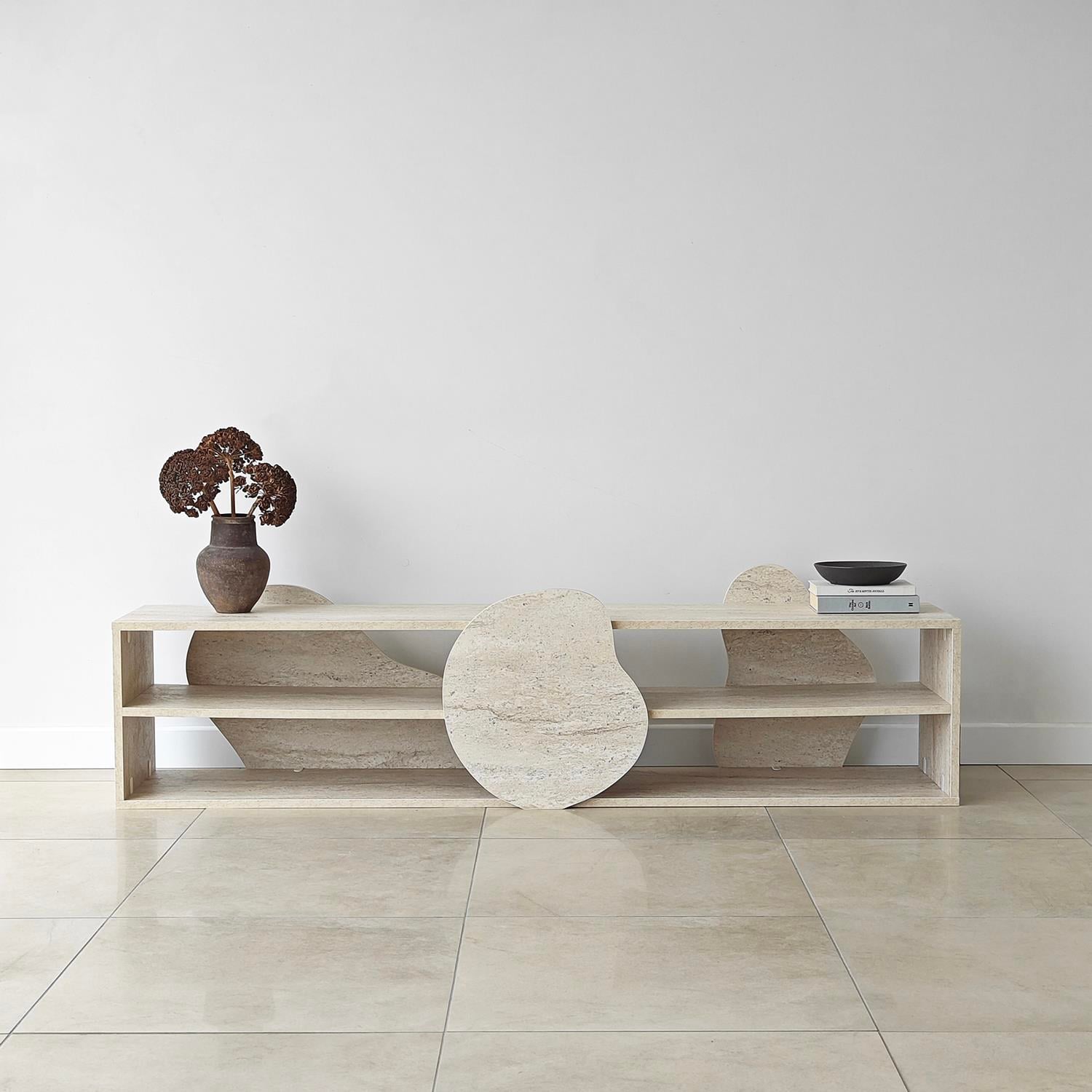 NEOstill - Fluida Tv Sehpası Traverten Desen/180cm