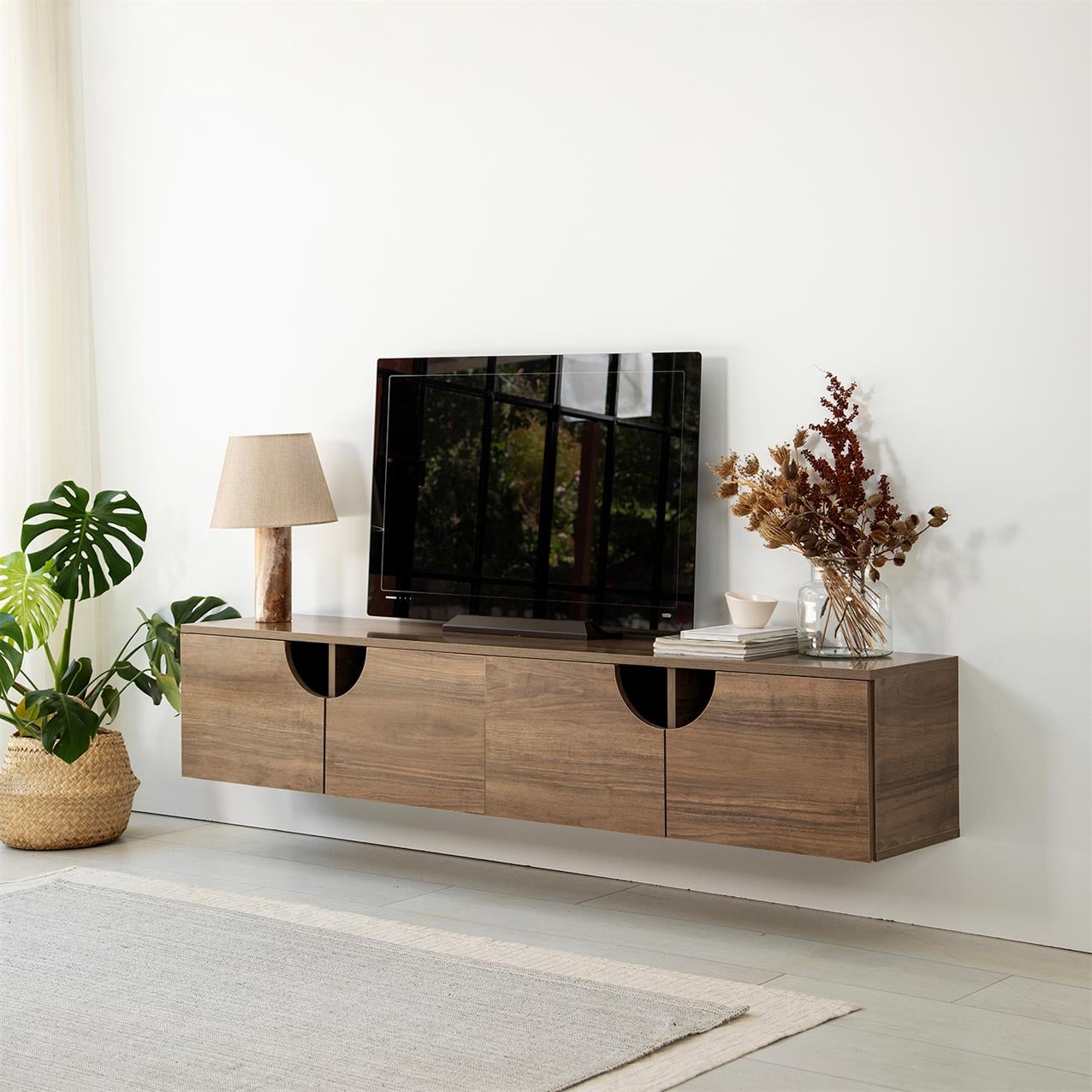 NEOstill - Grotte Duvar Tv Ünitesi / Ceviz Renk