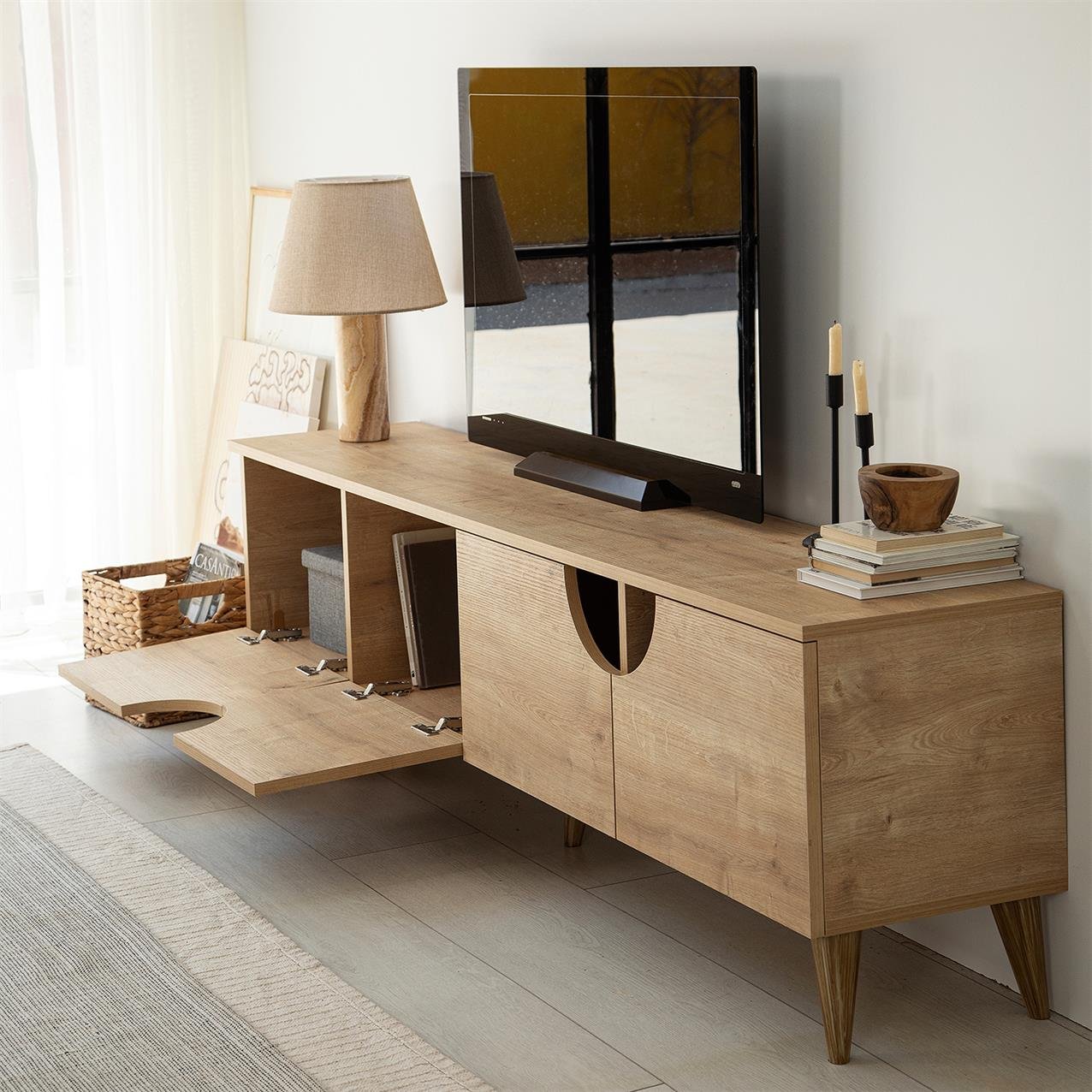 NEOstill - Grotte Tv Sehpası / Meşe Renk