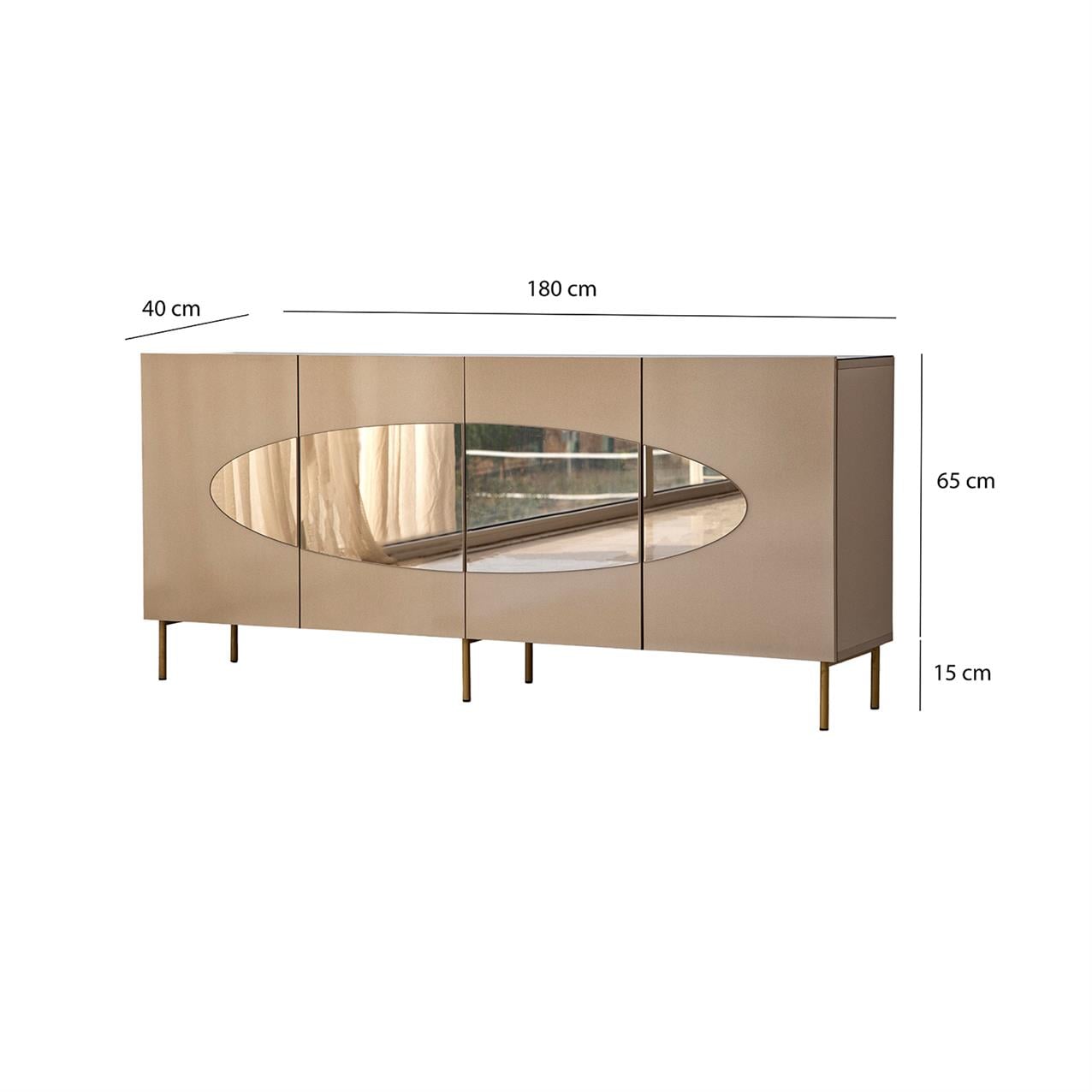 NEOstill - Lago Konsol / Bronz Ayna & Gold Ayak