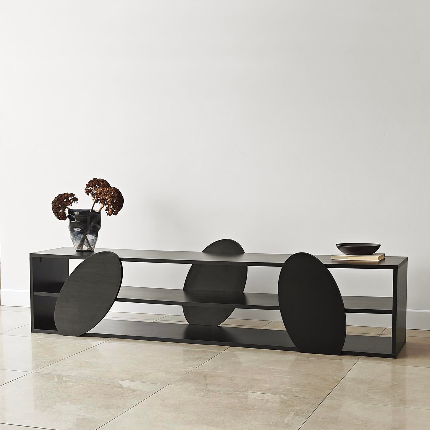 NEOstill - Leaf Tv Sehpası Siyah / 180 cm