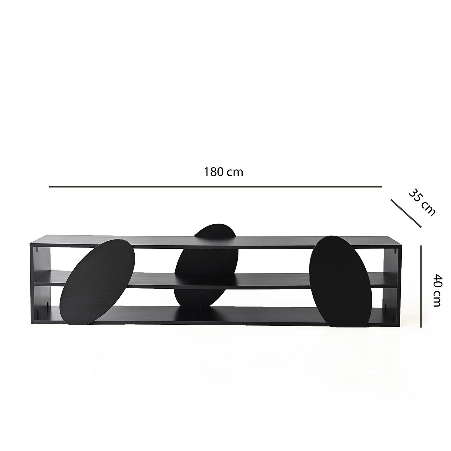 NEOstill - Leaf Tv Sehpası Siyah / 180 cm