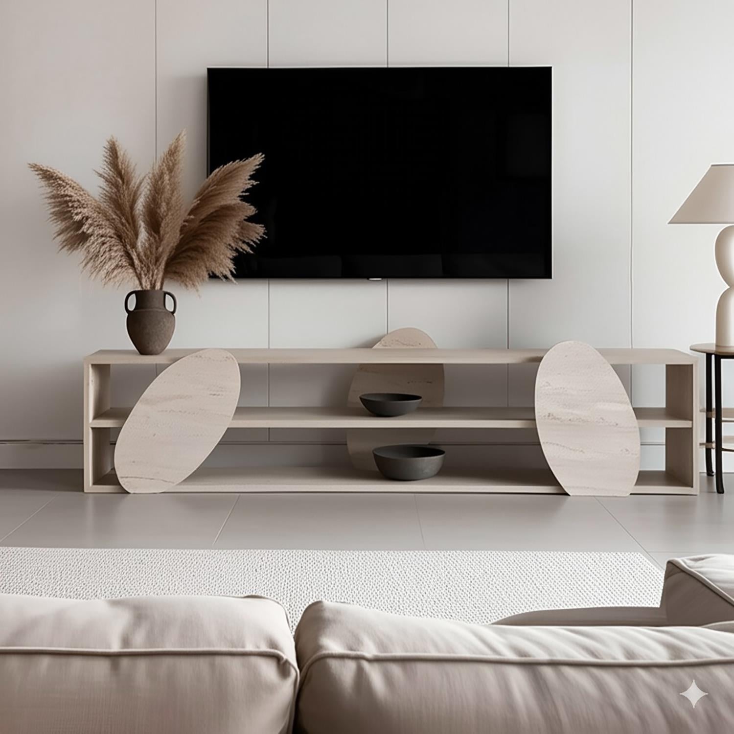 NEOstill - Leaf Tv Sehpası Traverten Desen /180 cm